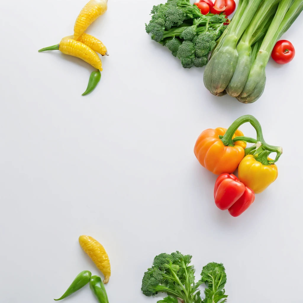 veggies, ​masterpiece,top-quality,professional photograpy,detail portrayal,8K,the background is white