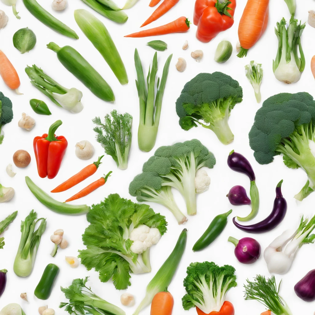 veggies, masterpiece,top-quality,professional photograpy,detail portrayal,8K,the background is white