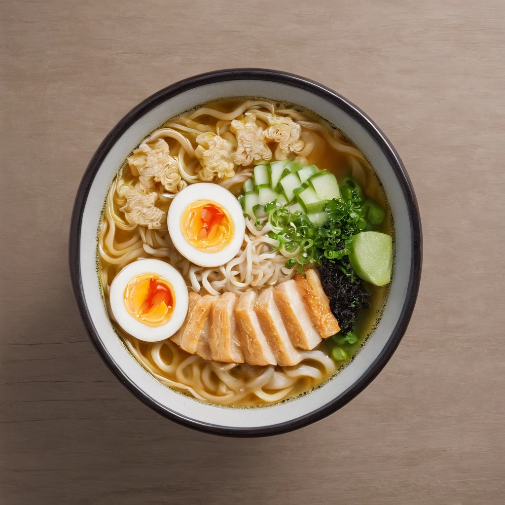 Ramen, steam,masterpiece,top-quality,professional photograpy,detail portrayal,8K,the background is white