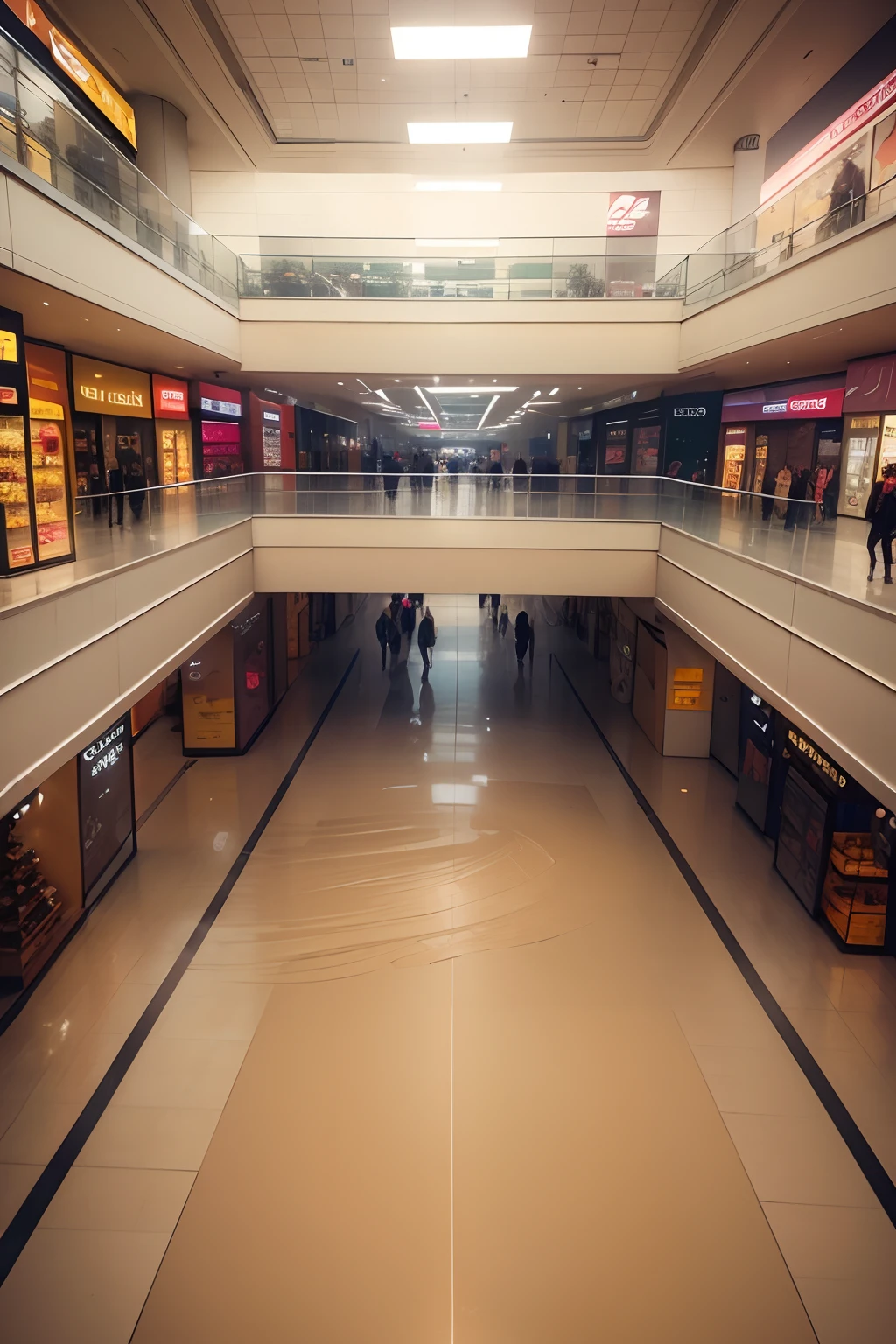 a sandstorm in a shopping mall