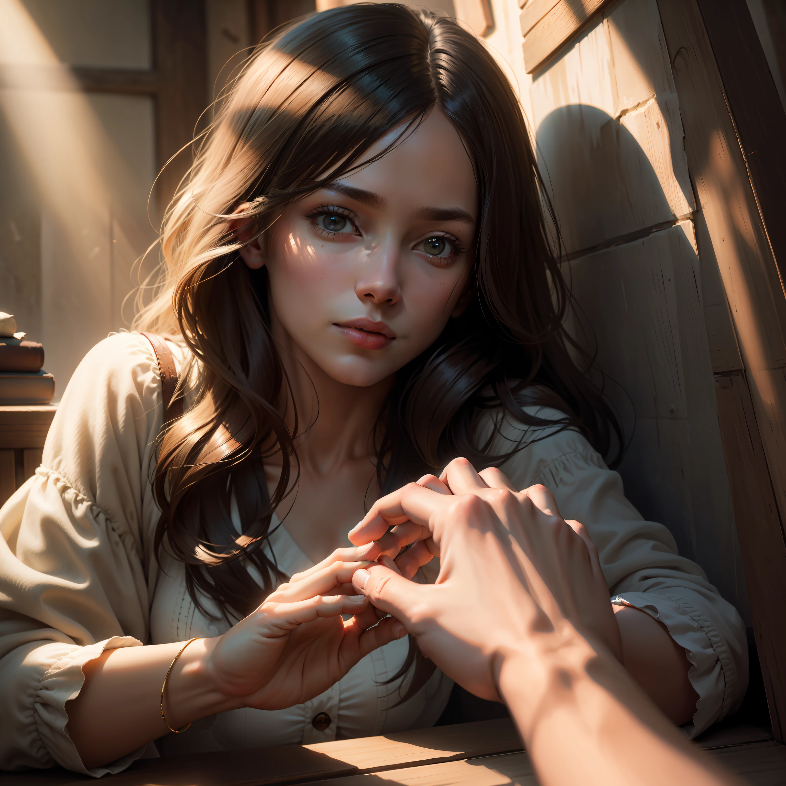 Best quality, masterpiece, 1 hand, hand, realistic, realistic, dappled sunlight, studio lighting, detailed fingers,
Hand 101, fingers together: 1.6, fingers folded, fingers folded ten,