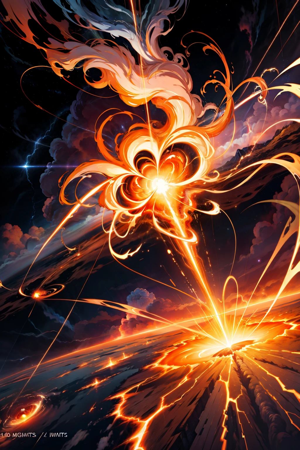 Ultra High Resolution Earth Storm Orange Lightning Wise Lightning Big Clouds Wormhole