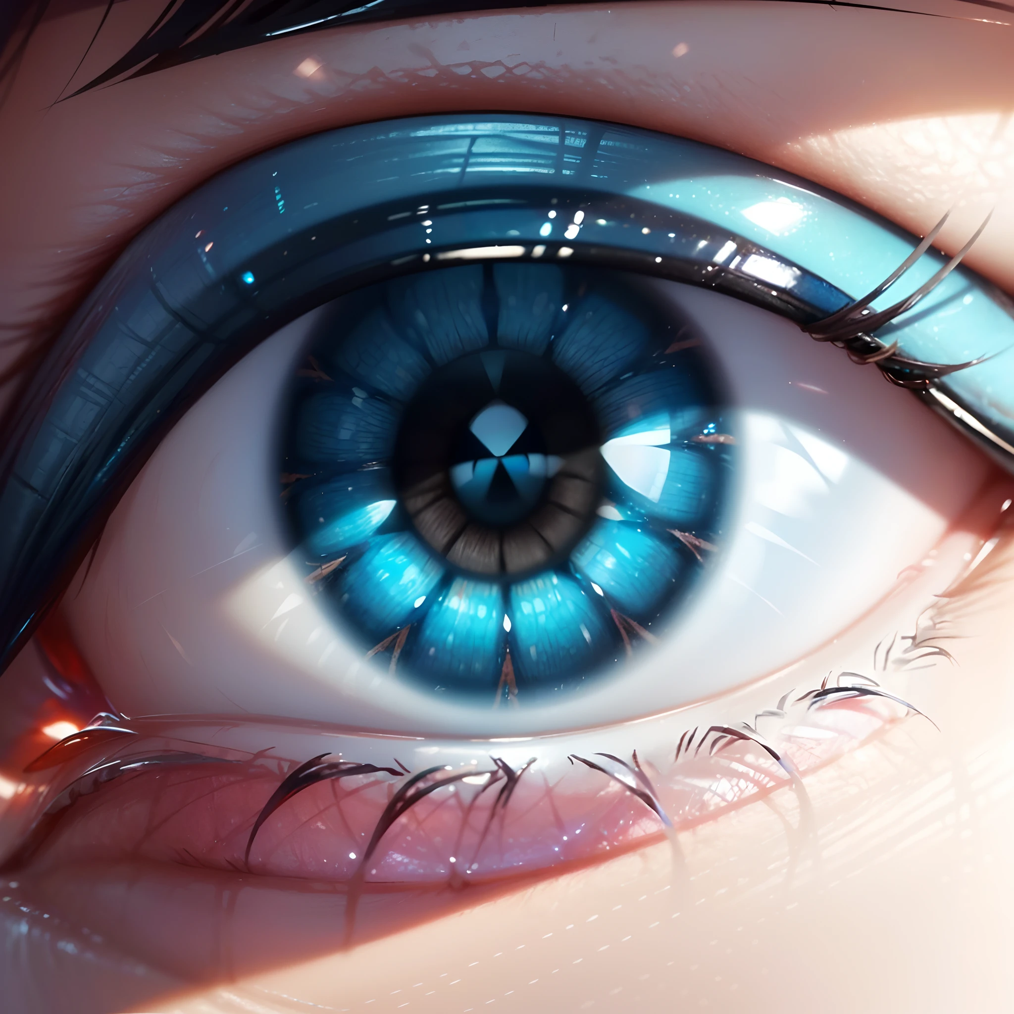 tmasterpiece，best qualtiy，highest  quality，ultra - detailed，Best resolution，8K，CG，illustration，realisticlying，(close look:1.1，Blue-white pupils:1.3，Growth ring pattern:1.2)