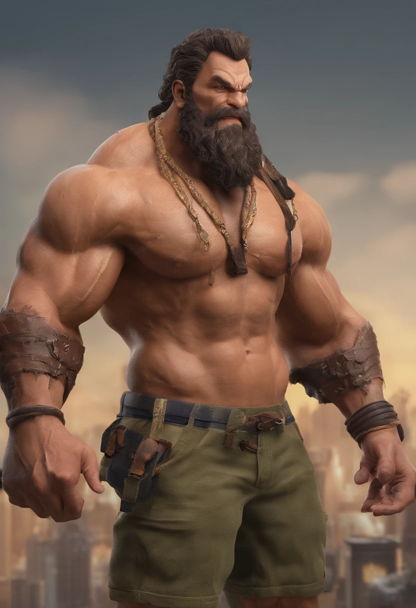 ((foto RAW)), ((obra maestra)), Anthropomorphic humanoid lion bodybuilder, camisa, abrigo y pantalones, Caminando entre la gente, Detalles intrincados, piezas intrincadas Greebles, 12k, City behind, brazos musculosos, cola, Small head, Trapecio gigante, Ogro monstruoso, Titan, Soft lighting
