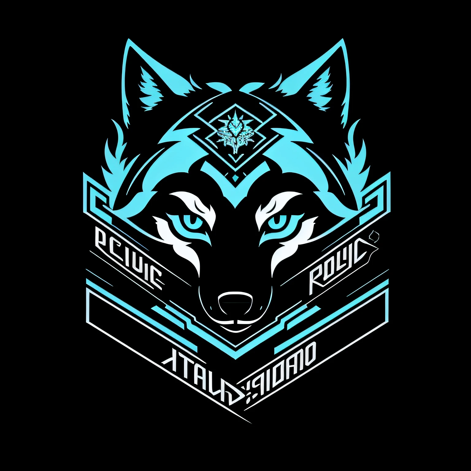 A detailed illustration face wolf,Magic, Desportivo, azul brilhante, Uivando, logotipo em forma de escudo, #47DEFF hexadecimal, segunda cor azul escuro, logotipo do futebol, Escuro, gotic, design de camisetas, no estilo do Studio Ghibli, cores tetradicas pastel, Arte vetorial 3D, bonito e peculiar, arte de fantasia, azul brilhante, bola de futebol Desportivo, Adobe Illustrator, hand-drawn, pintura digital, Minimalista, baixo-poli, soft lighting, scenic view, isometric style, retro aesthetics, focado no personagem, 4k resolution, photorealistic render, usando o Cinema 4D