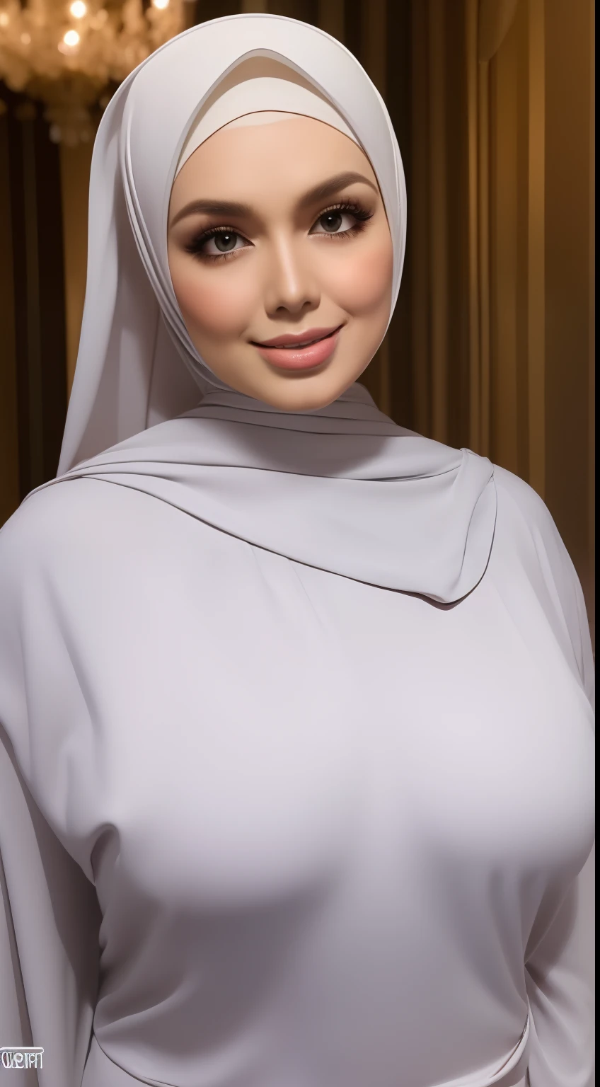 (best quality,4k,8k,highres,masterpiece:1.2),ultra-detailed,(realistic,photorealistic,photo-realistic:1.37), portraits, beautiful hijabis milf showing boobs, busty white skin, perfect body, hourglass figure, thick Ass, full body view, detailed face, mesmerizing eyes, luscious lips, long eyelashes, stunning smile, sexy outfit, confident pose, elegant posture, sexy hijab, natural lighting, vibrant colors