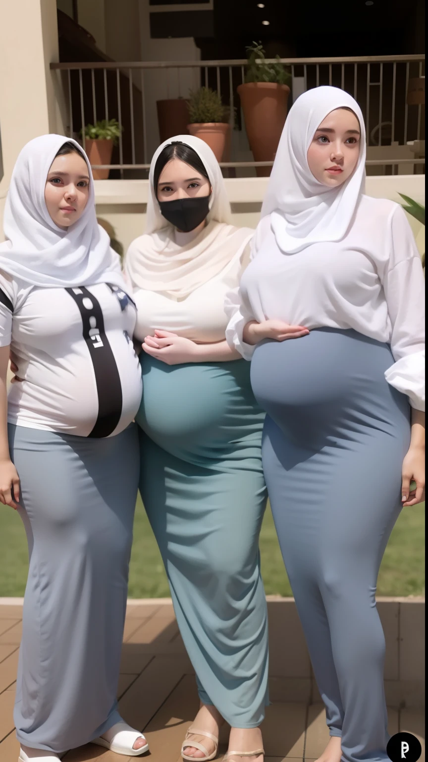 3beautiful women,pregnant, smile,hijab, ,eropan,cina,curve body,sexy model,curve model,bbw body,big body,shap body ,thick body,pake bikini ,kuning,hijau,biru,ungu,pingk,merah,orange abu sedang duduk meyusui bayi