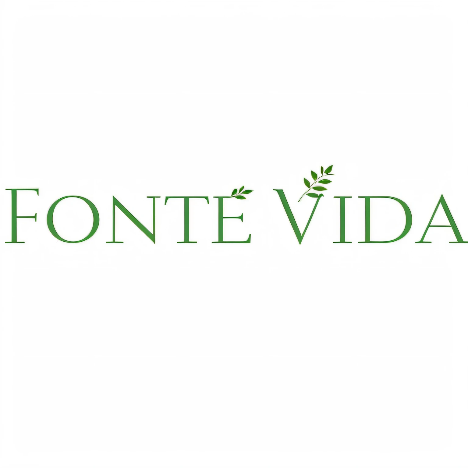 create an artistic illustration that incorporates the name 'Fonte Vida' into a vine design. O design deve apresentar elementos realistas, como folhas e galhos, to convey an authentic sense of growth and nature (Estilo realista). ao mesmo tempo, a trepadeira e o texto 'Fonte Vida' devem ser estilizados de forma abstrata, adding a unique artistic dimension to the image (estilo abstrato). The overall style of the illustration should be illustrative, providing a warm and friendly feeling that invites viewers to explore life and vitality (Estilo ilustrativo).