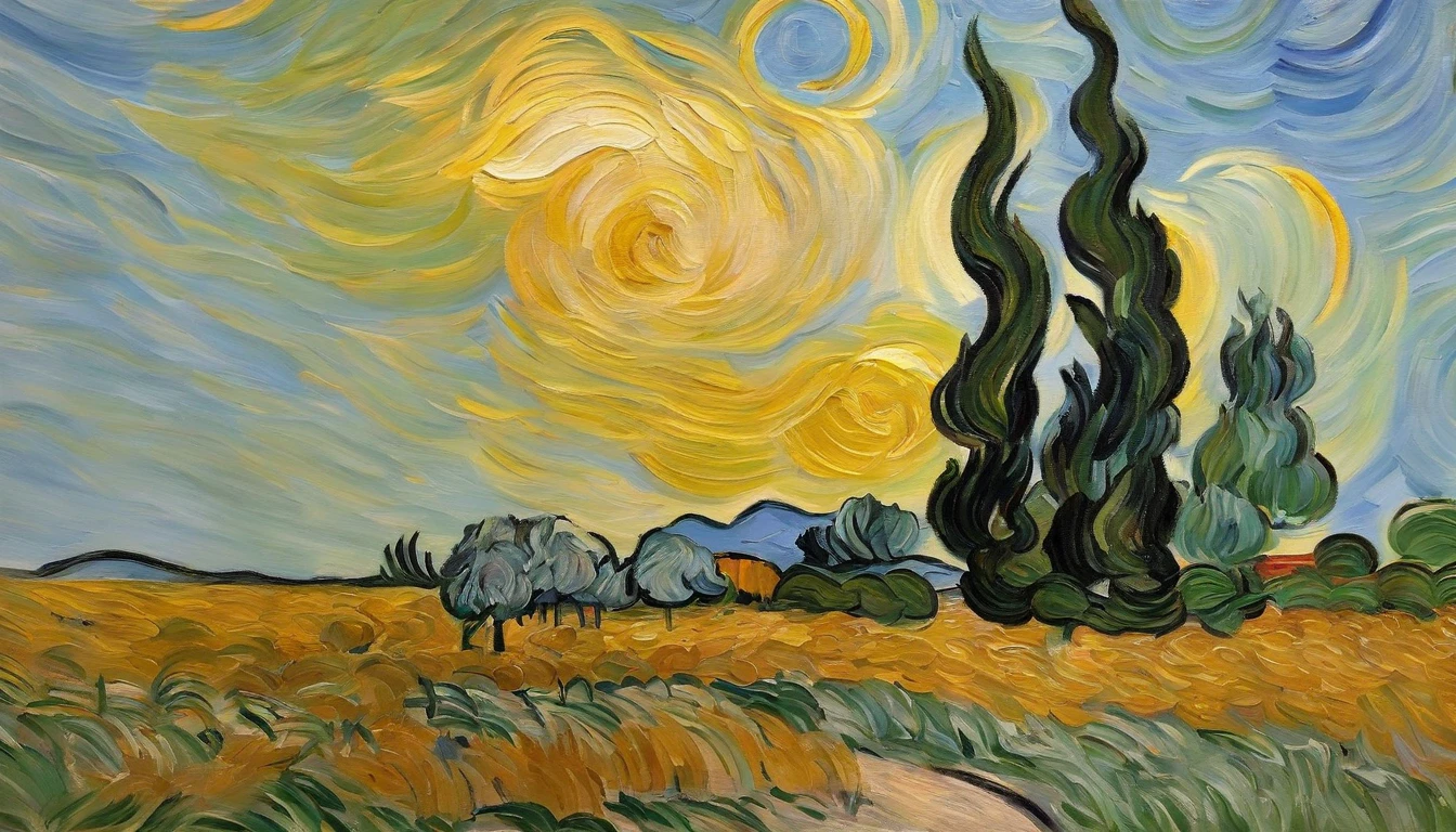 masterpiece、top-quality、Impresionismo,Paintings by professional painters,von gogh,Sun flower