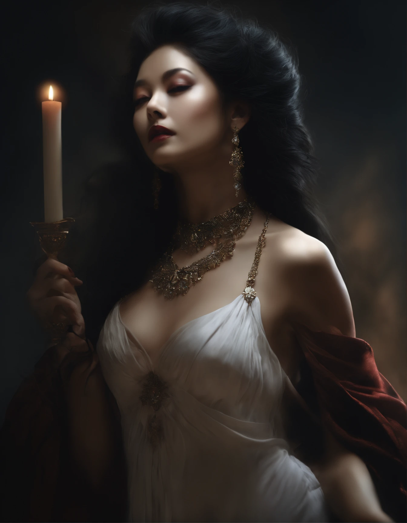 Best Quality, masutepiece, 超A high resolution, (photos realistic:1.4), surrealism, dream-like,fusionart, Shadow Dancer, Shadow Magic, Darkness Control, stealth, Shadow Step, Ambral spell, Concealed blade, Blood