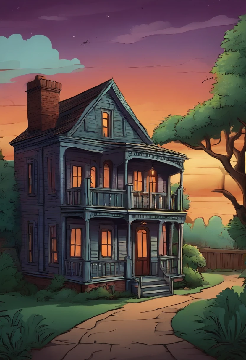 cartoon poor house background