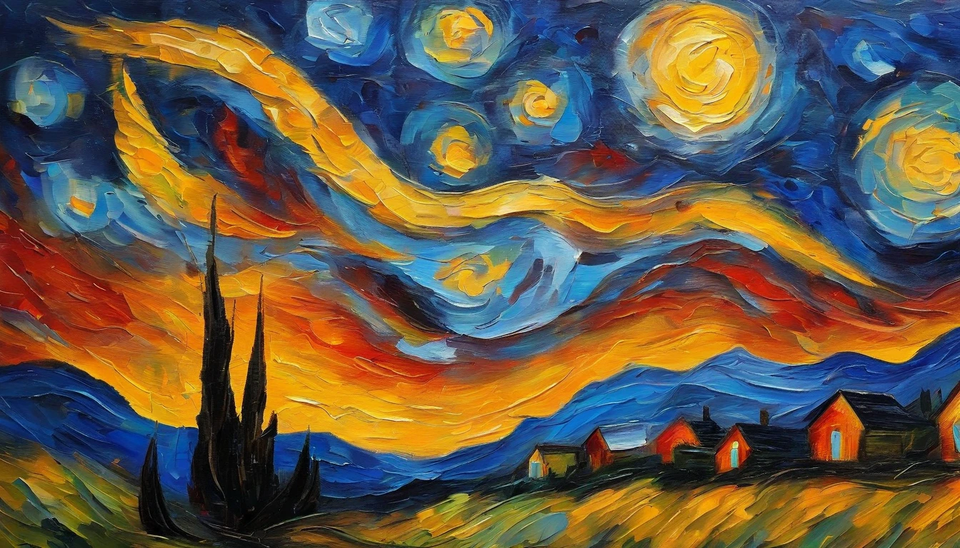 vincent van gogh style,starry nights