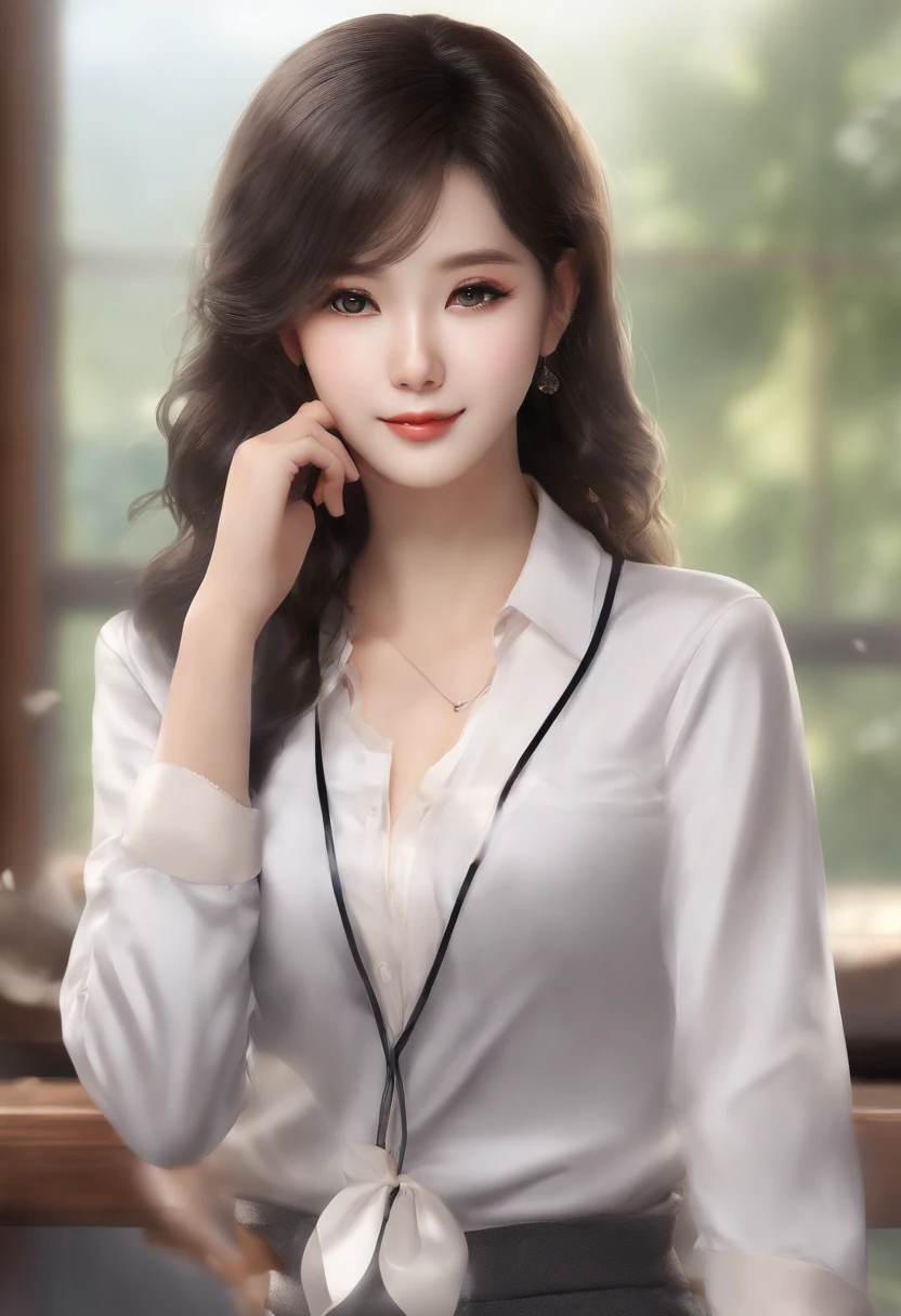 ((8k, RAW photos, top quality, masterpieces), high-definition RAW color photos professional close-up photos, (realistic, photorealism: 1.37), (highest quality), (best shadows), (best illustrations), collarbones ((big)), ((erotic, sexy, ultra high resolution, high-definition CG unified 8K wallpapers, physically based rendering, movie lighting), (aegyo sal:1), 18 year old girl, (grey blazer, ribbon, socks, high school uniform: 1.2), high school classroom, beautiful detail eyes, light on the face, ((full body shot: 1.2)), especially strong light, (upper eyes, grinning smile:1.2),shiny skin, (((black hair, bob hair:1.2))), ( thick thighs), ulzzang-6500-v1.1:0.2, shy, (flash:1.2), NSFW , (puffy), ((seductive posture: 1.2, attractive: 1.2)), (idle), (sitting at a desk in classroom: 1.2)), ((good anatomy: 1.2)), ((bright and refreshing classroom, background blurred: 1.2)), perfect face, cute face, (high angle shot:1.2)