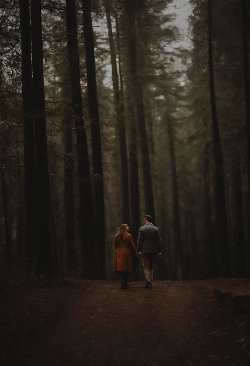 Two people having sex with a landscape