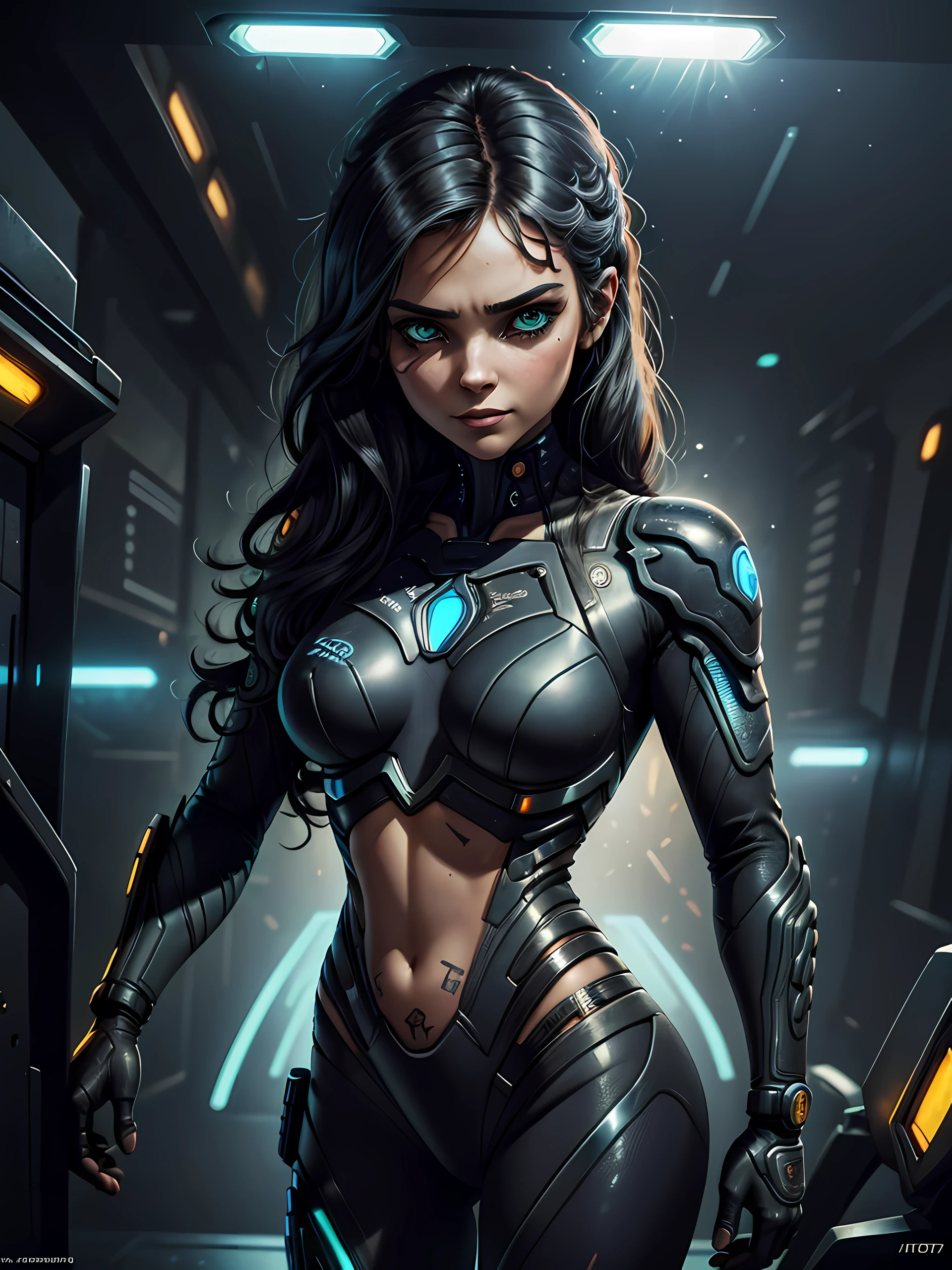 uma mulher linda atraente com cabelos loiros e olhos azuis, usando uma blusa de moletom，inspirada em "Selina Kyle"(altamente detalhado: 1.2), (canon EOS R6 melhor qualidade: 1.2), (8k: 1.0), (emb-rrf-baixo: 1.0), (lots of large black tattoos on open cybernetic head in the middle showing the inside, Rosto detalhado, Hyper detailed eyes and wearing high-tech sunglasses with holographic display 1.2), foco nítido (foto premiada: 1.2), (subsurface scatter: 1.2), (subsurface scatter: 1.2). 1.1) (um belo ciborgue ultra-detalhado: 1.2), ( cabelos hiperdetalhados: 1.2), (corpo maravilhoso: 1.2), (corpo inteiro: 1.2), (Dynamic Stance :1.2), brilho neon, (Detailed cybernetic eyes:1.1), Close-up (hiper-realista:1.2), RPG, estilo cyberpunk 2077, dramatic lighting, (Paisagem urbana futurista altamente detalhada:1.2), (scientific fiction: 1.2). 1.2), fotografia de retrato profissional, por wlop greg rutkowski, jeffrey simpson, alphonse mucha