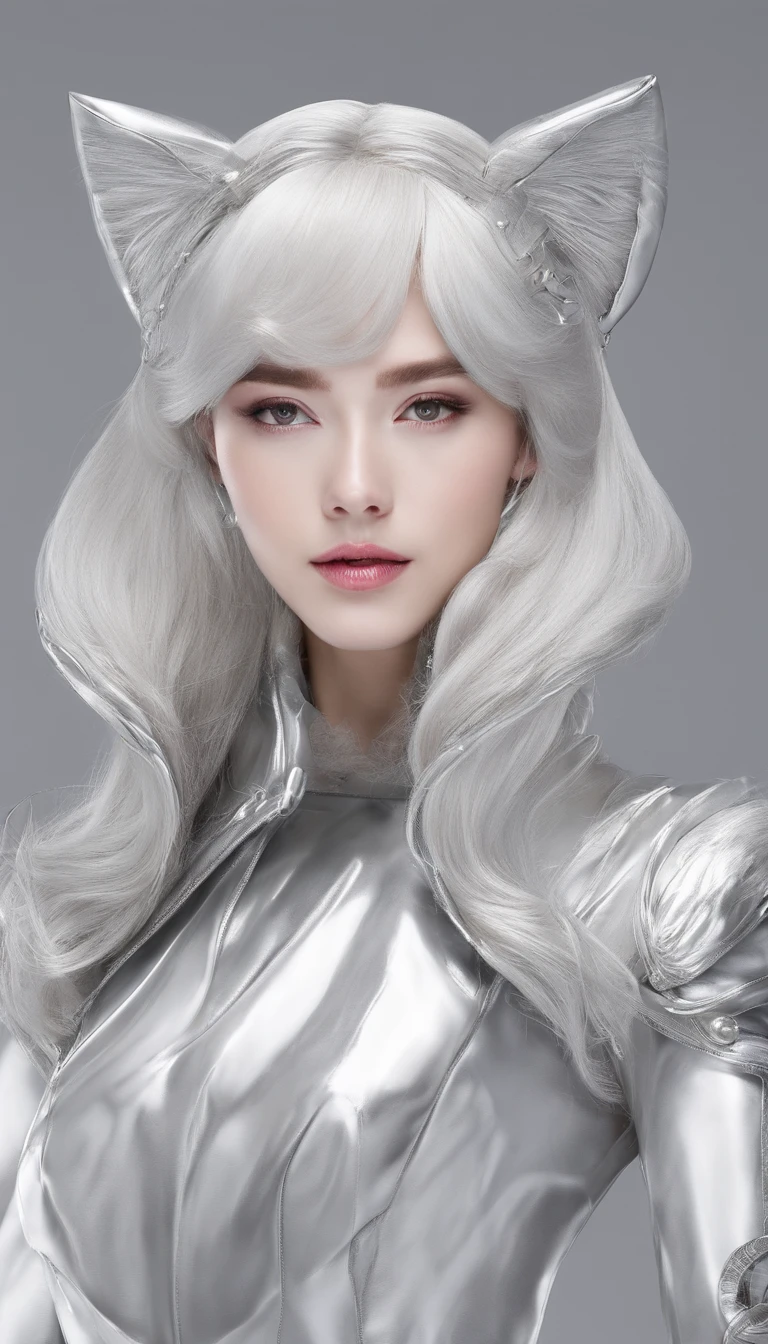 cat ear、Silvery hair、technology