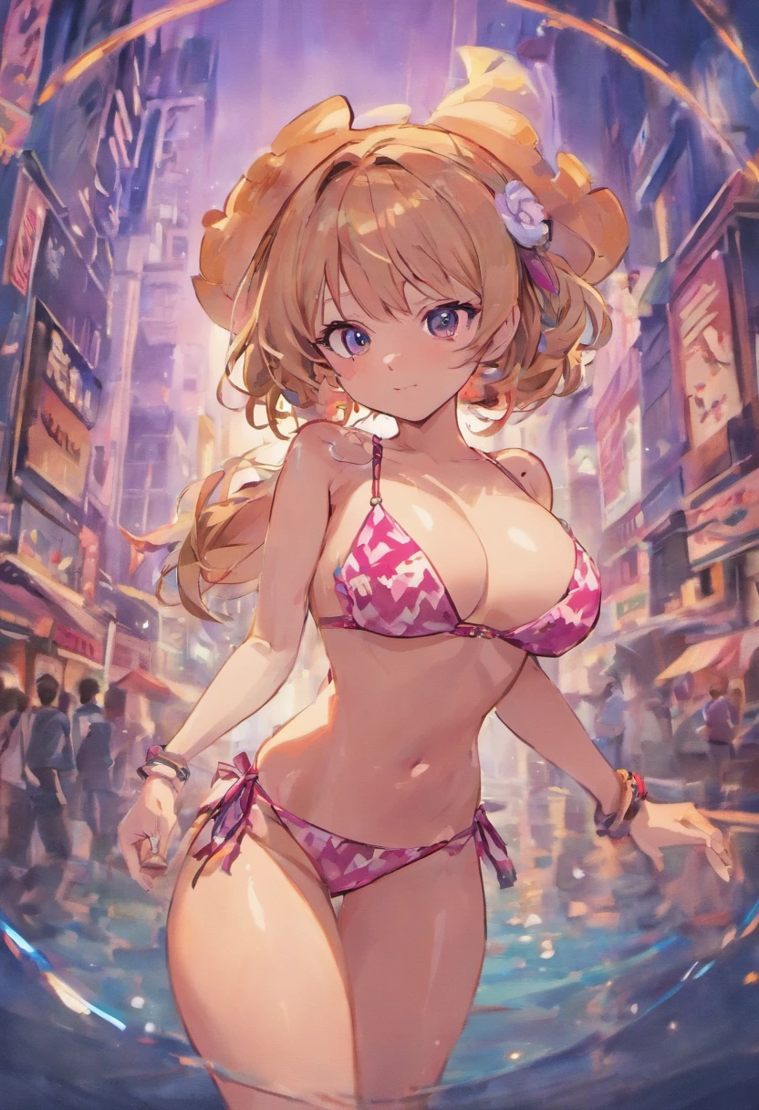 a cartoon picture of a woman in a bikini and a hat, thicc, ahegao, oppai, oppai proportions, biomechanical oppai, full body xianxia, commission for high res, oc commission, fullbody commission for, ayaka genshin impact, hestia, oppai cyberpunk, seductive anime girl, small curvy