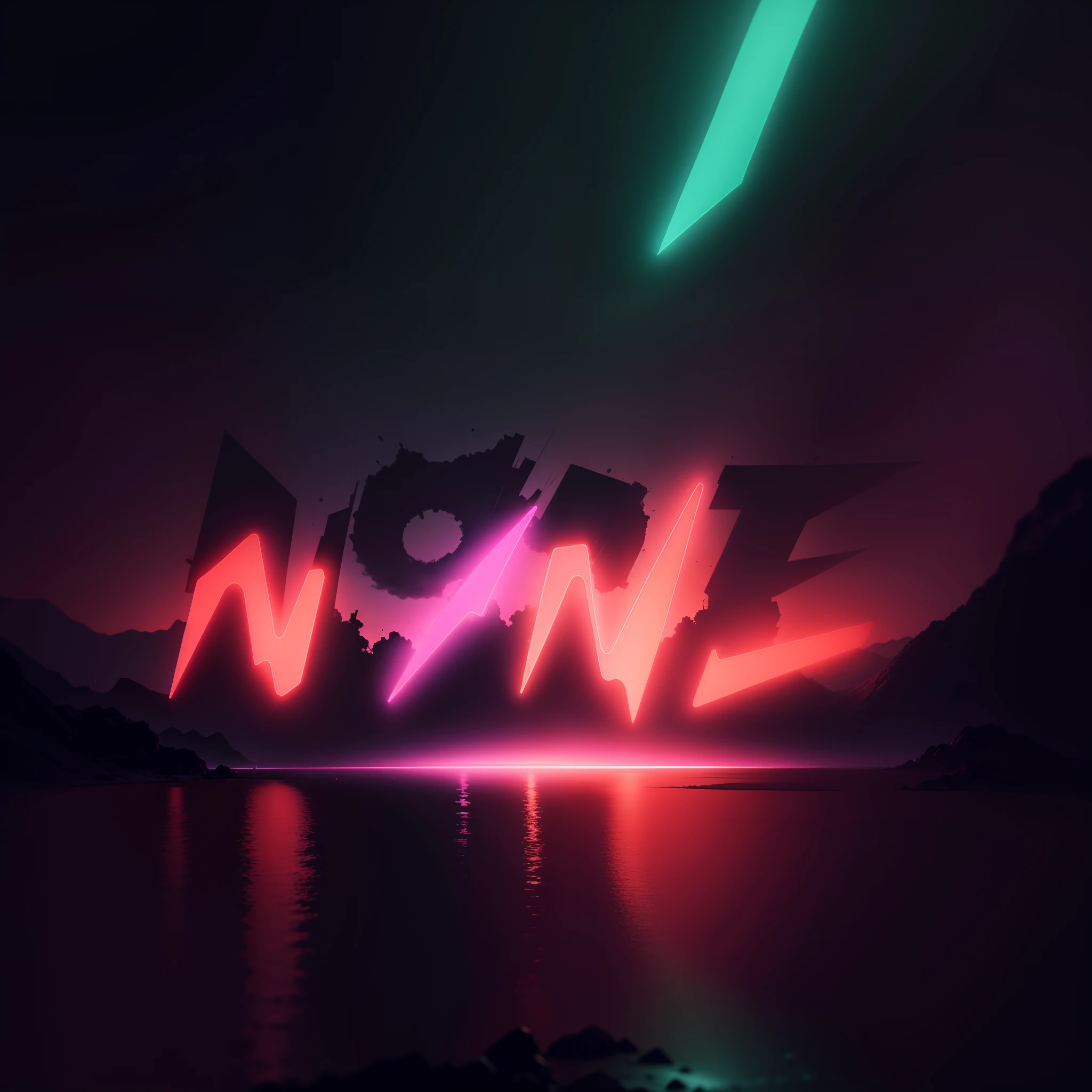 Fonte estilo robo fundo escuro Neon luz,Ultra resolution, 8k