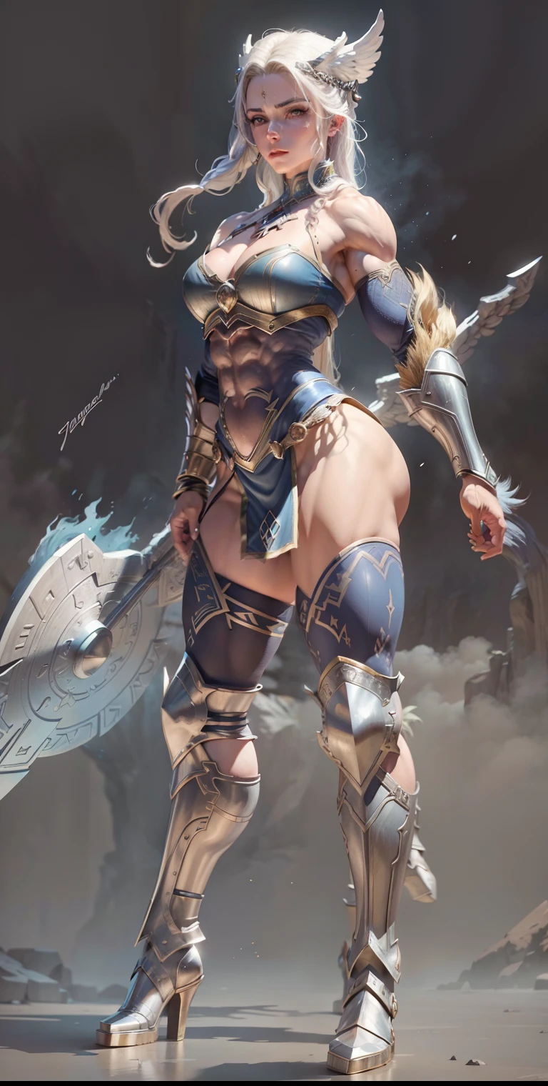Asgard, valkyrie, mulher guerreira. Anatomia correta, female muscles, epic fantasy digital art,tmasterpiece,8k,high-definition resolution,desenho detalhado,Qulidade Superior,, Epic composition