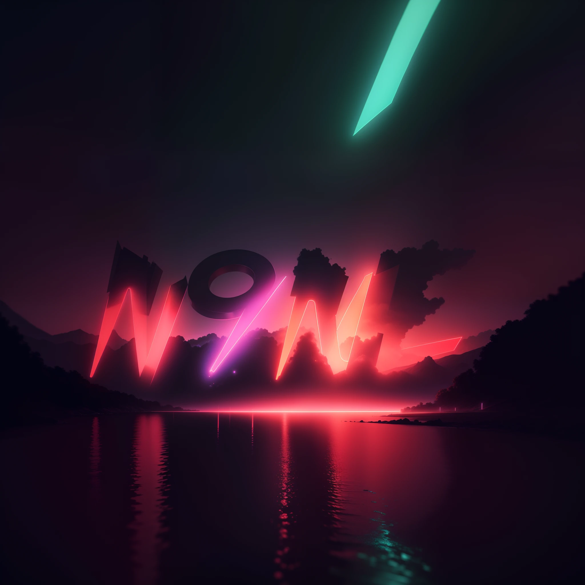 Fonte estilo robo fundo escuro Neon luz,Ultra resolution, 8k