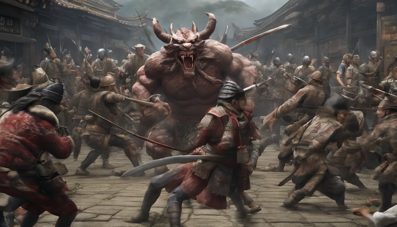 Japan folklore,Demon Slaying,Surrounded by modern soldiers,loimu,Confronting monsters