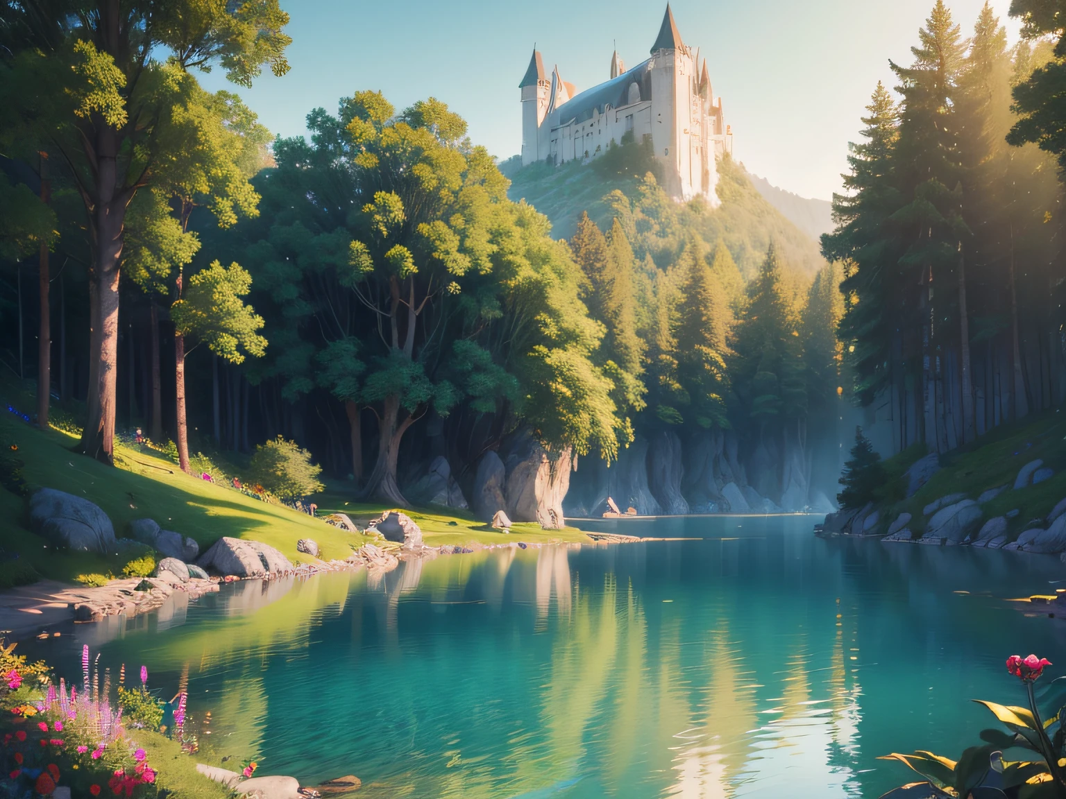 fantasy island of peace by Renoir, Wassily Kandinsky, Victo Ngai, Richard Dennis, and Tarsila do Amaral.

(best quality,4k,8k,highres,masterpiece:1.2),ultra-detailed,(realistic,photorealistic,photo-realistic:1.37),HDR,UHD,studio lighting,ultra-fine painting,sharp focus,physically-based rendering,extreme detail description,professional,vivid colors,bokeh,portraits,landscape,horror,anime,sci-fi,photography,concept artists,pastel colors,dreamlike lighting

On a fantasy island of peace, the scene is an art composition influenced by the styles of Renoir, Wassily Kandinsky, Victo Ngai, Richard Dennis, and Tarsila do Amaral. Bathed in exquisite studio lighting, the image showcases the best quality and high resolution (4K or 8K), guaranteeing an ultra-detailed and realistic portrayal (with a boost of 1.2). The composition is captured in HDR and UHD, emphasizing vivid colors and sharp focus. The visually stunning scenery is rendered with ultra-fine painting techniques, displaying physically-based rendering and extreme detail description. The result is a professional and dreamlike artwork reminiscent of a masterpiece.

The landscape unfolds on a peaceful island characterized by whimsical elements. The island is adorned with pastel-colored flora and fauna and features breathtaking portraits of prominent figures immersed in the lush surroundings. The artist's brushstrokes bring the characters to life, capturing their emotions and personalities. The scenery combines natural elements with elements of horror, anime, sci-fi, and photography, creating a unique fusion of art styles. The atmosphere is further enhanced by dreamlike lighting, evoking a sense of wonder and enchantment.

The fantasy island of peace is a visual masterpiece awaiting discovery, an artistic haven that transcends reality and invites viewers into a realm of imagination and beauty.