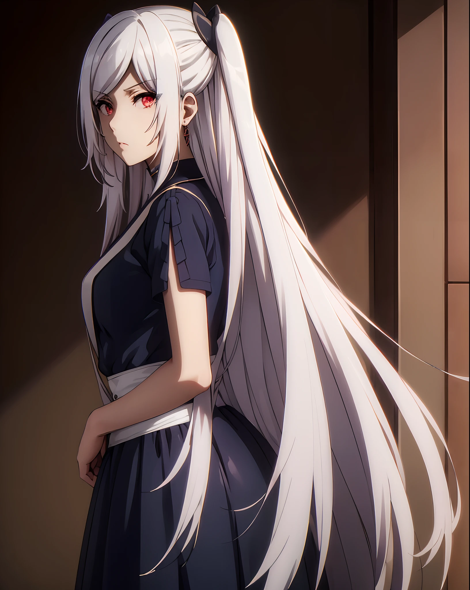 (masterpiece, top quality, best quality, official art, beautiful and aesthetic:1.2), 1 girl,white hair,red eyes