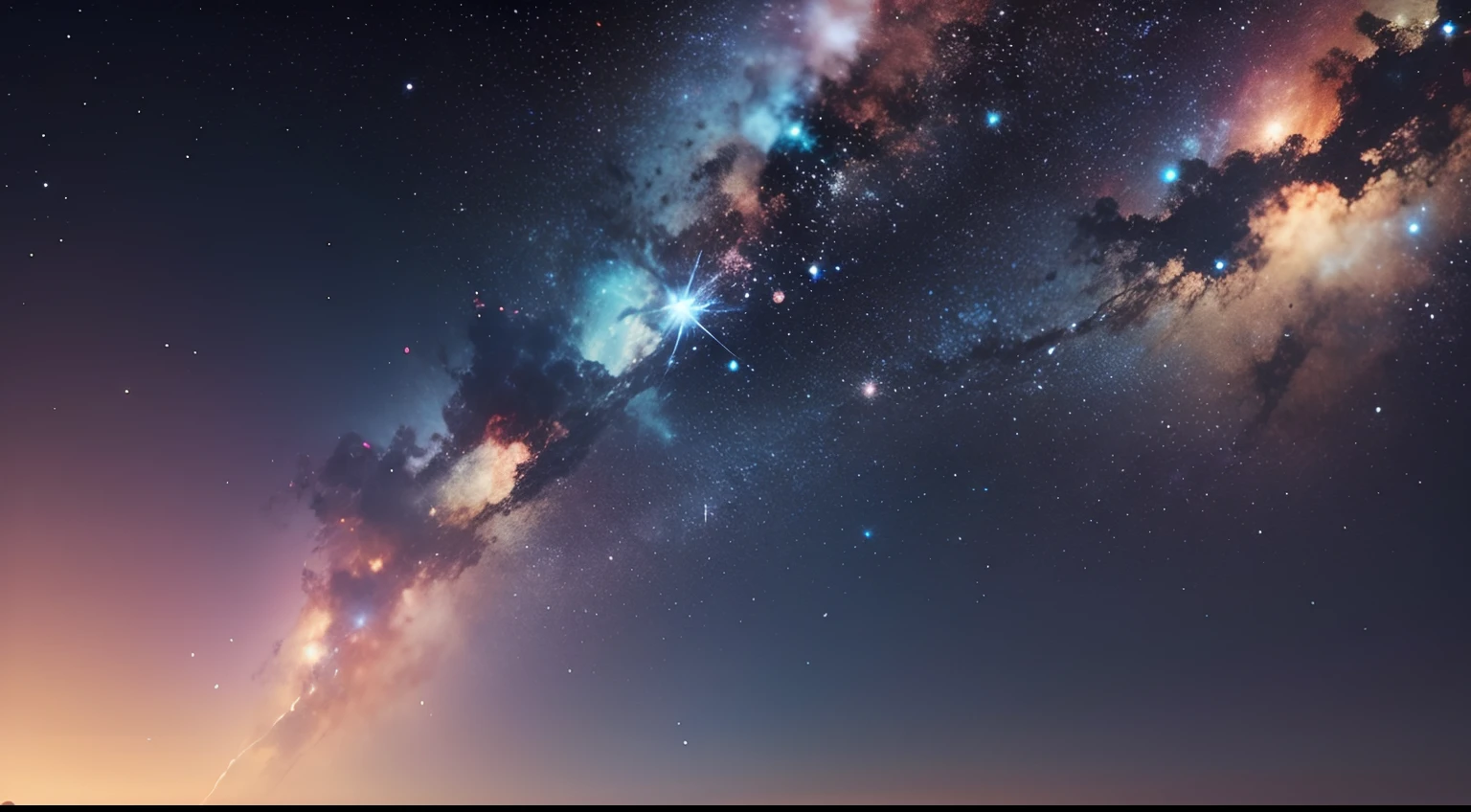 crie um universo pra papel de parede, com estrelas e nebulosas