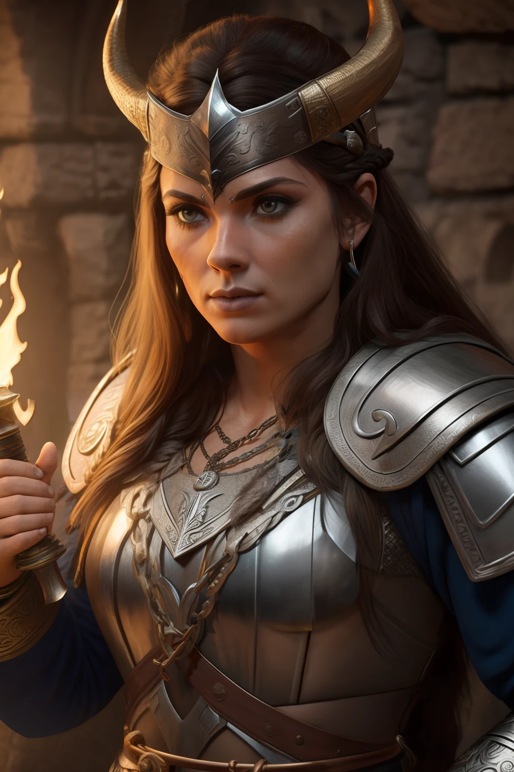 8k, best quality, master part, Ultra high resolution, (realismo: 1.4), foto original, (textura de pele realista: 1.3), (filmic grain: 1.3), (selfie angle),
Sif, esposa do deus Thor ,1mulher,longos cabelos ruivos, olhos selvagens, porte voluptuosa, female, bonita,sensual,wearing a battle tunic coated with a chain mail and bear skin, holding his sword in one hand and in the other a horn carved with runes and extremely adorned where he drinks his mead;, Sif, guerreira viking, detalhes do rosto, master part, best quality, Close-up, parte superior do corpo, Looking at the Viewer