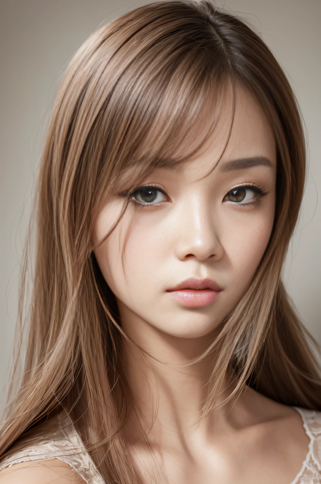 cute girl photo realistic