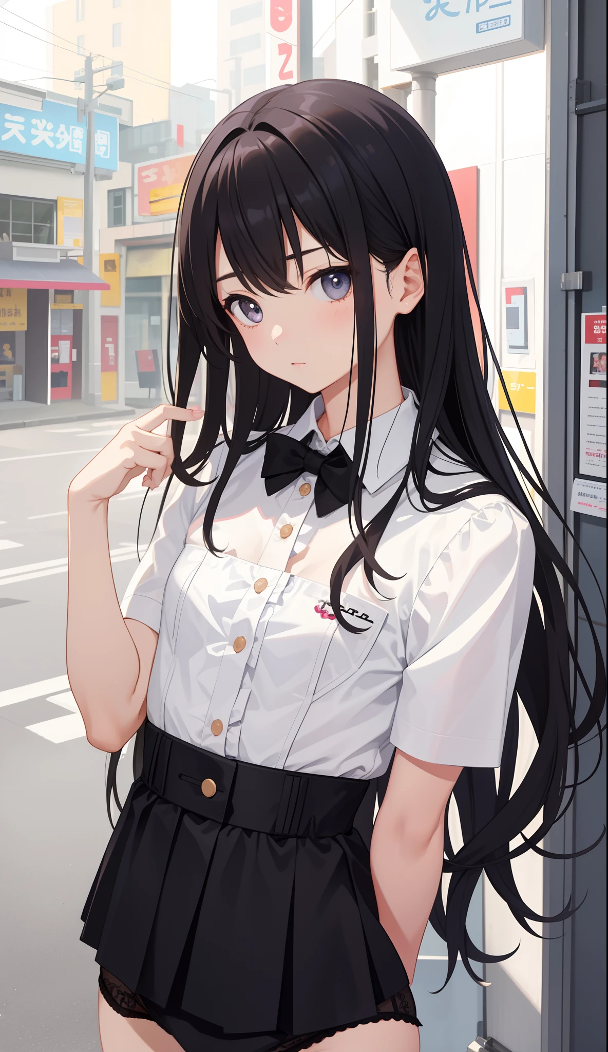 1girl in、AS-Adult、Underwear、Cute underwear、(small tits)、Upper body portrait、
