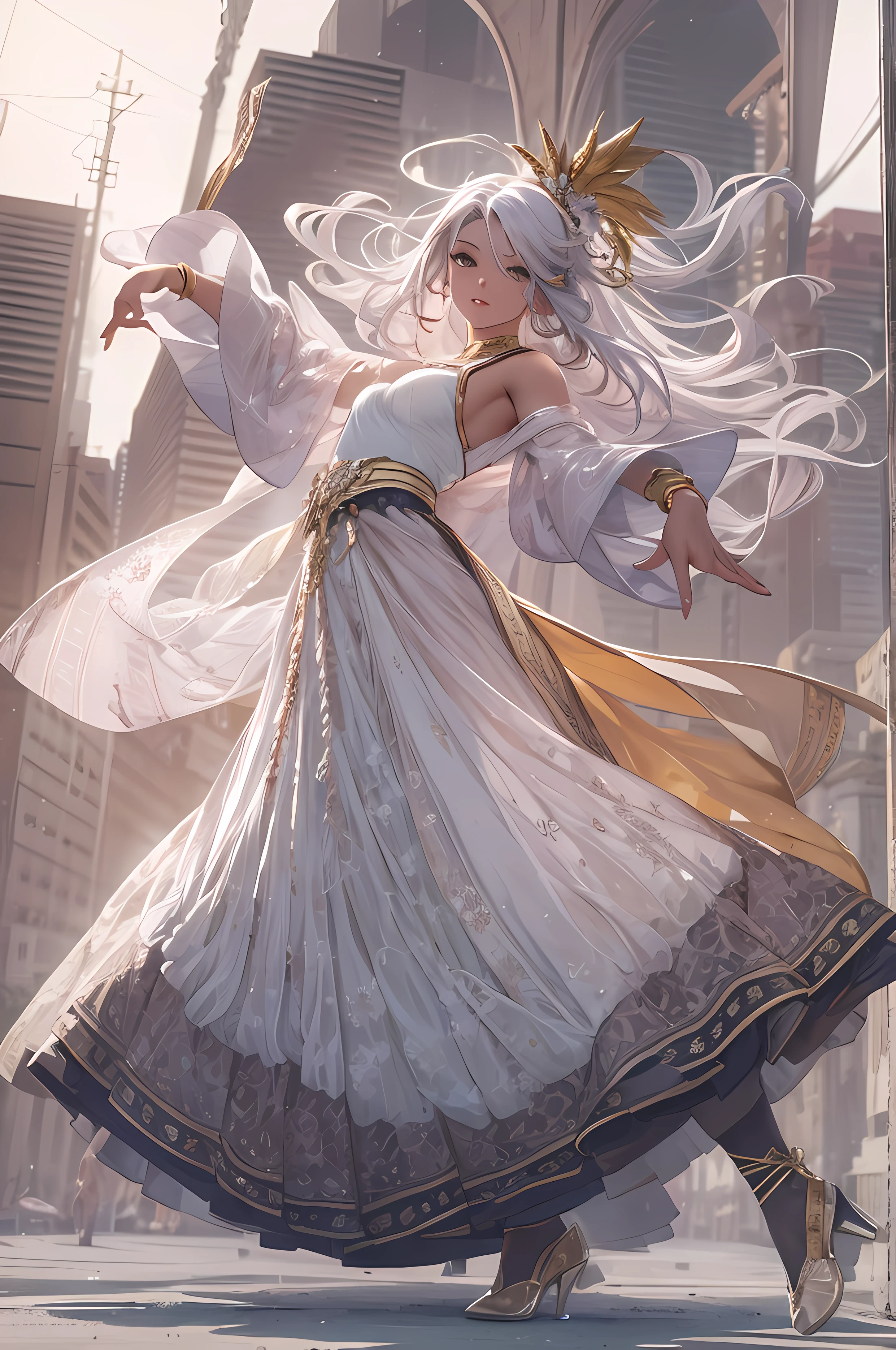 A beautiful Women, ( dancer), ((full body frame))