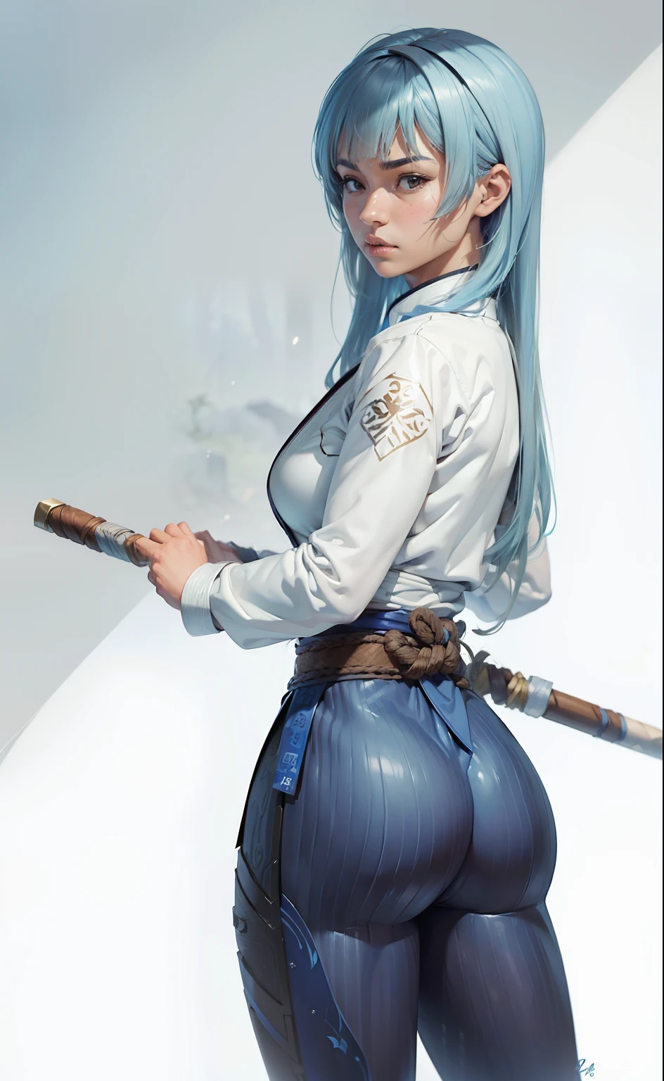((Jujitsu Kaizen- Kasumi Miwa)) mulher guerreira. Anatomia correta, delicate muscles, epic fantasy digital art,tmasterpiece,8k,high-definition resolution,desenho detalhado,Qulidade Superior,, Epic composition