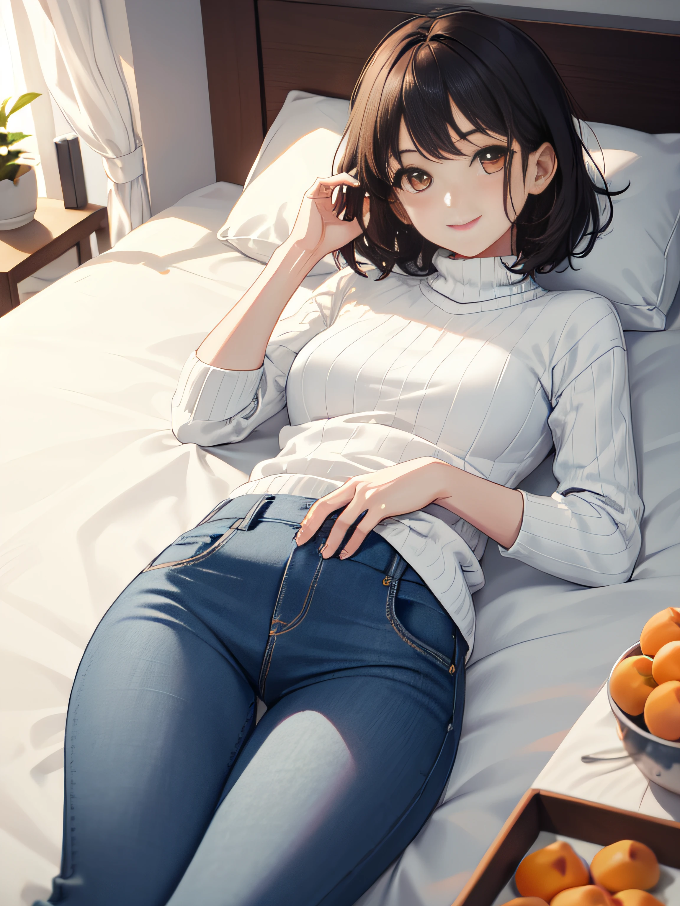 White,white bed sheet