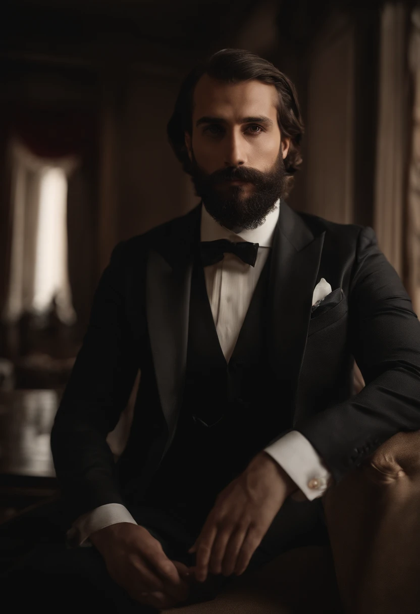 Homem com barba e gravata borboleta, homem bonito, homem muito atraente com barba, homem bonito barbudo, Directed by: Dimitre Manassiev Mehandjiysky, Macho bonito, modelo bem cuidado, bonito e elegante, inspirado em Ramon Pichot, homem barbudo, by Hristofor Žefarović
