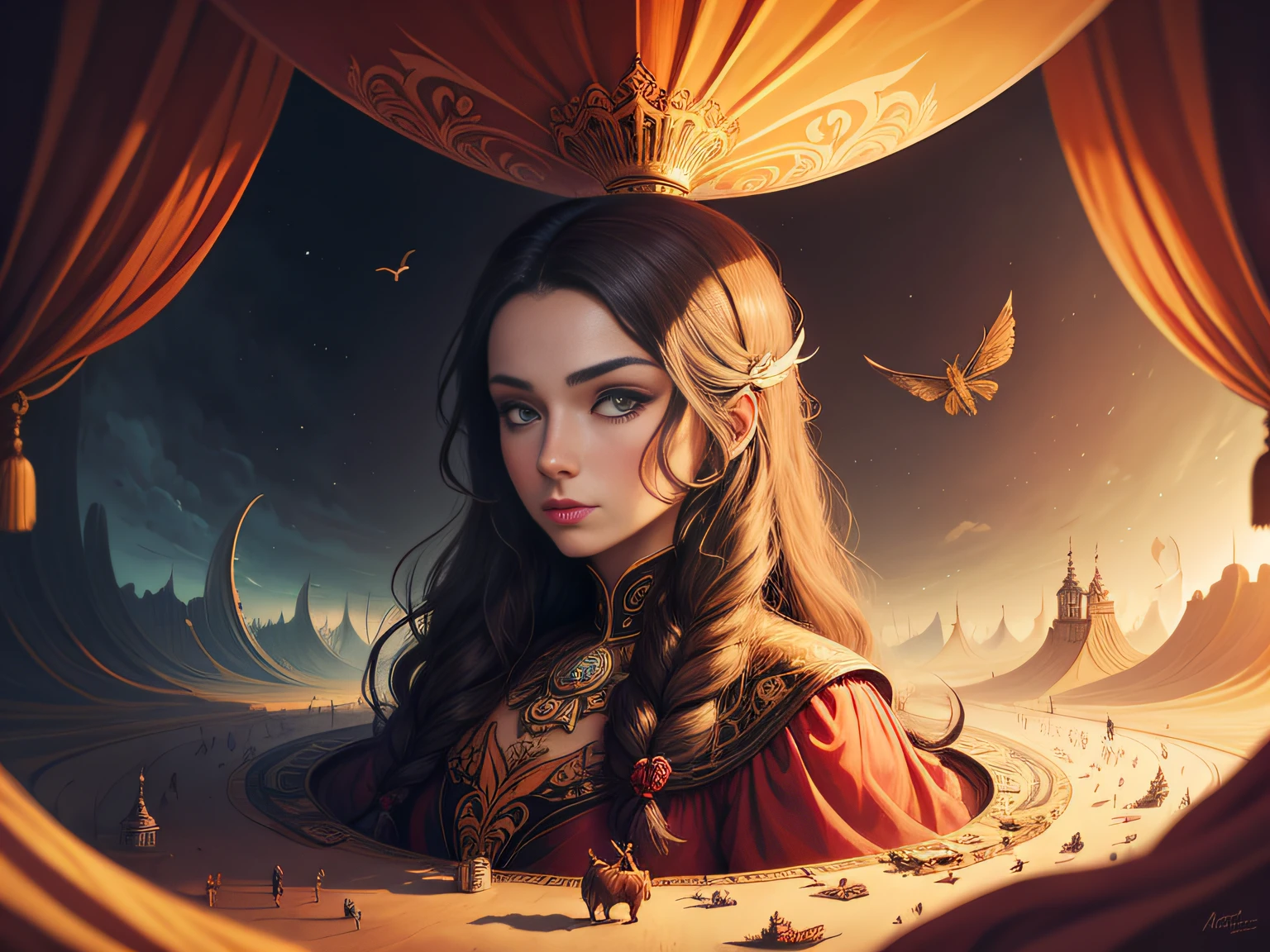 circus of my life by MC Escher, Anato Finnstark, Botticelli, Cyril Rolando, Salvador Dali