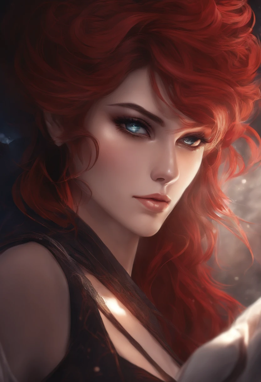 personagem anime cabelos cinzas e olhos vermelhos