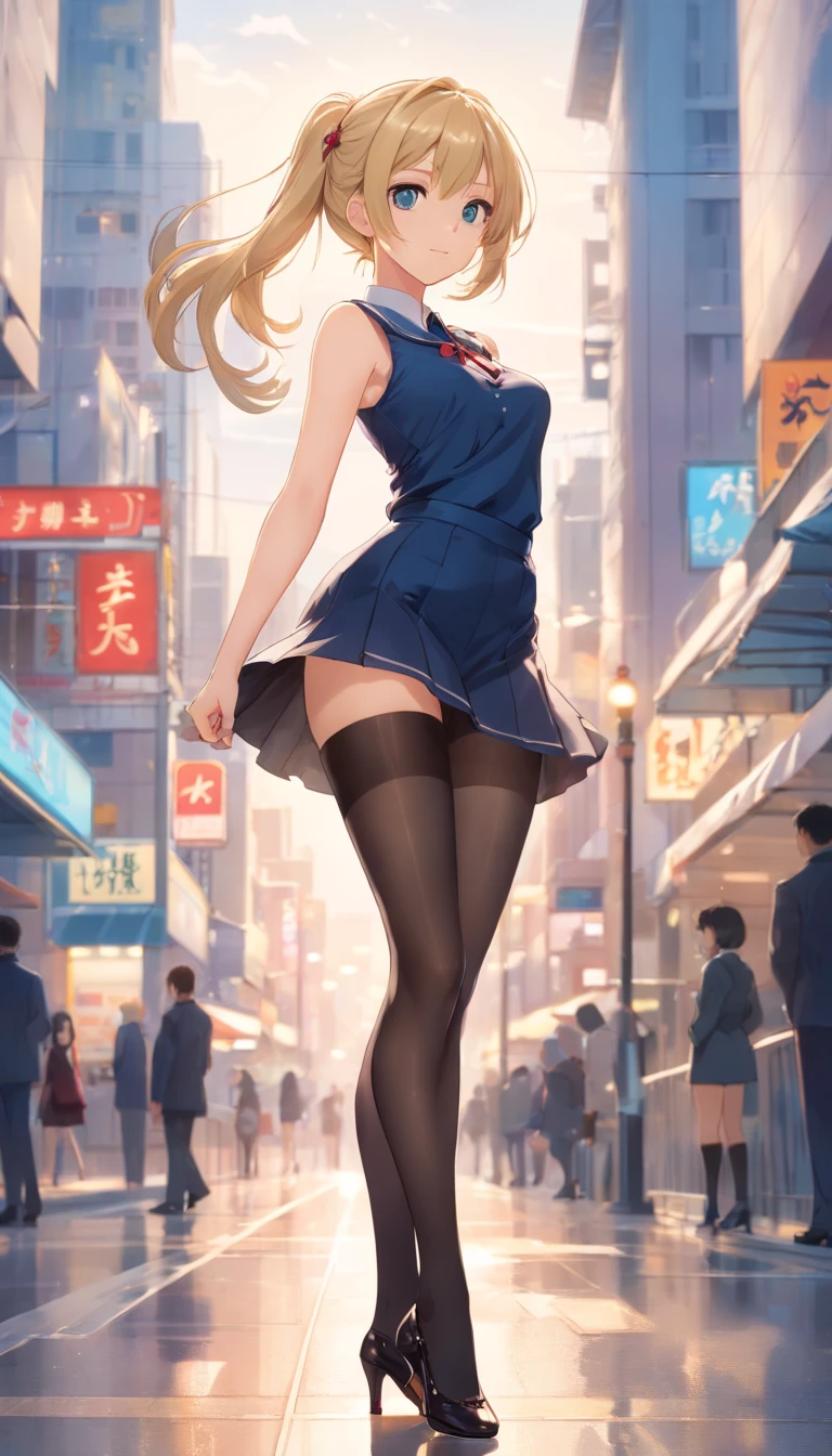 porate、Big high school girl、poneyTail、young and shiny white shiny skin、Best Looks、Gold reflects light、Platinum blonde hair,Shine brightly、Shiny light hair,、Super long silky straight hair、Beautiful bangs that shine、Big blue eyes that sparkle like crystal clear and charming、Very nice and lovely girl、full bodyesbian、Beautiful breasts、perfect hand,perfect foot,with perfect legs,Black pantyhose,Ginter Department、upper legs,an legs,Silk feet,black pantyhoses,black lence stockings,Perspectiveal,Black tights,blackstockings,Type M,Lifting skirt,Flip skirt,Fork legs,Split legs,Open legs,Pick shoes,low chest,cleavage,long leges,cropped shoulders