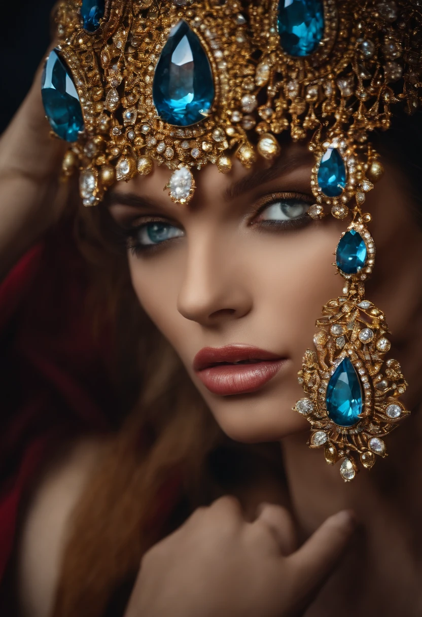 olho humano dentro de um diamantes