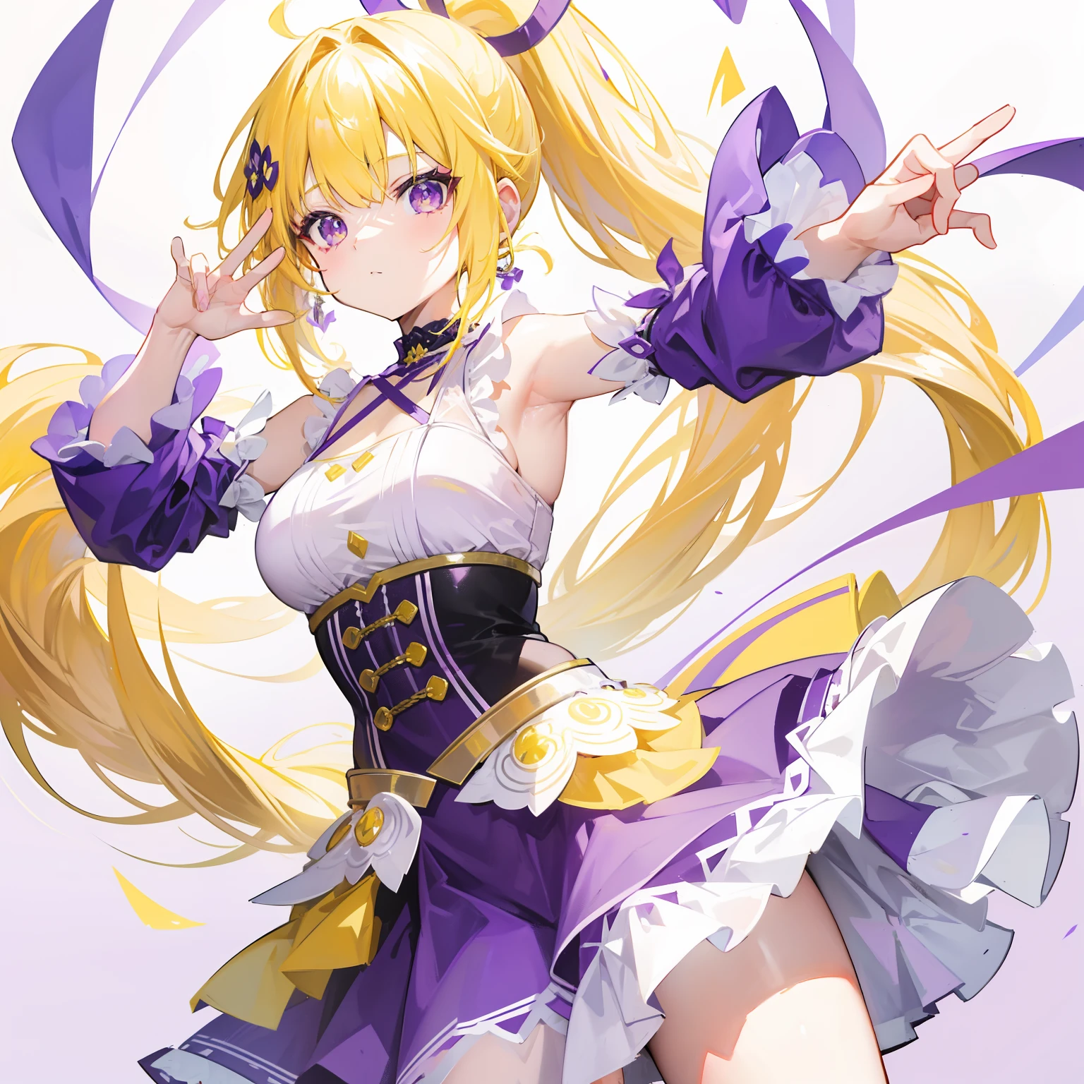 A -yeld fee anime character named Natalie from Epic Battle Fantasy is pictured posing for a concept art photo. She has long hair and is wearing purple shorts with long, flowing underwear that accentuate her sexy pose. The full body concept showcases her clear outfit design and overall appearance as a humanoid fursona. This anime woman's full body art is a great example of detailed outfit design for any ecchi anime-styled character.