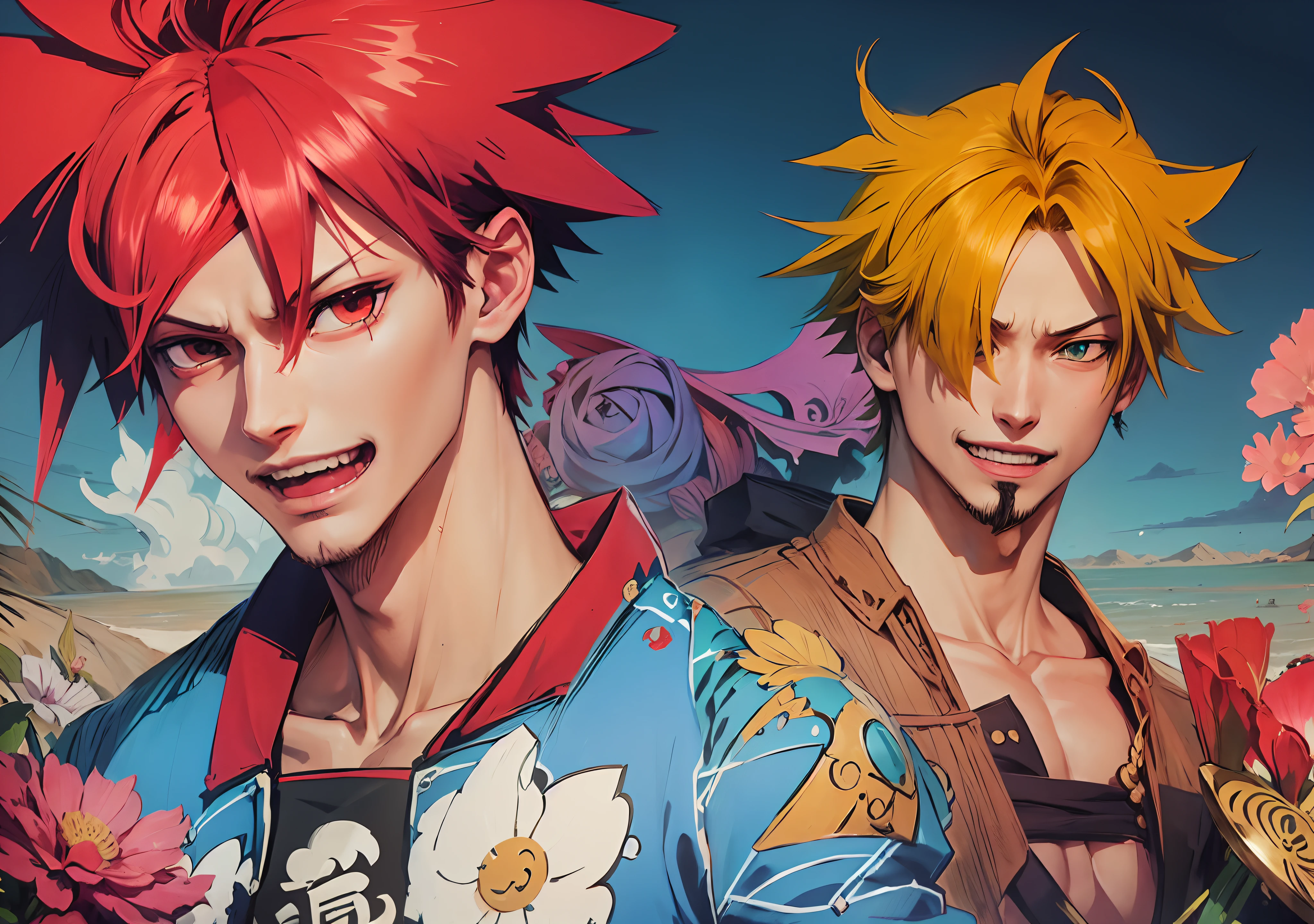 Vinsmoke Sanji and Yukihira Soma.