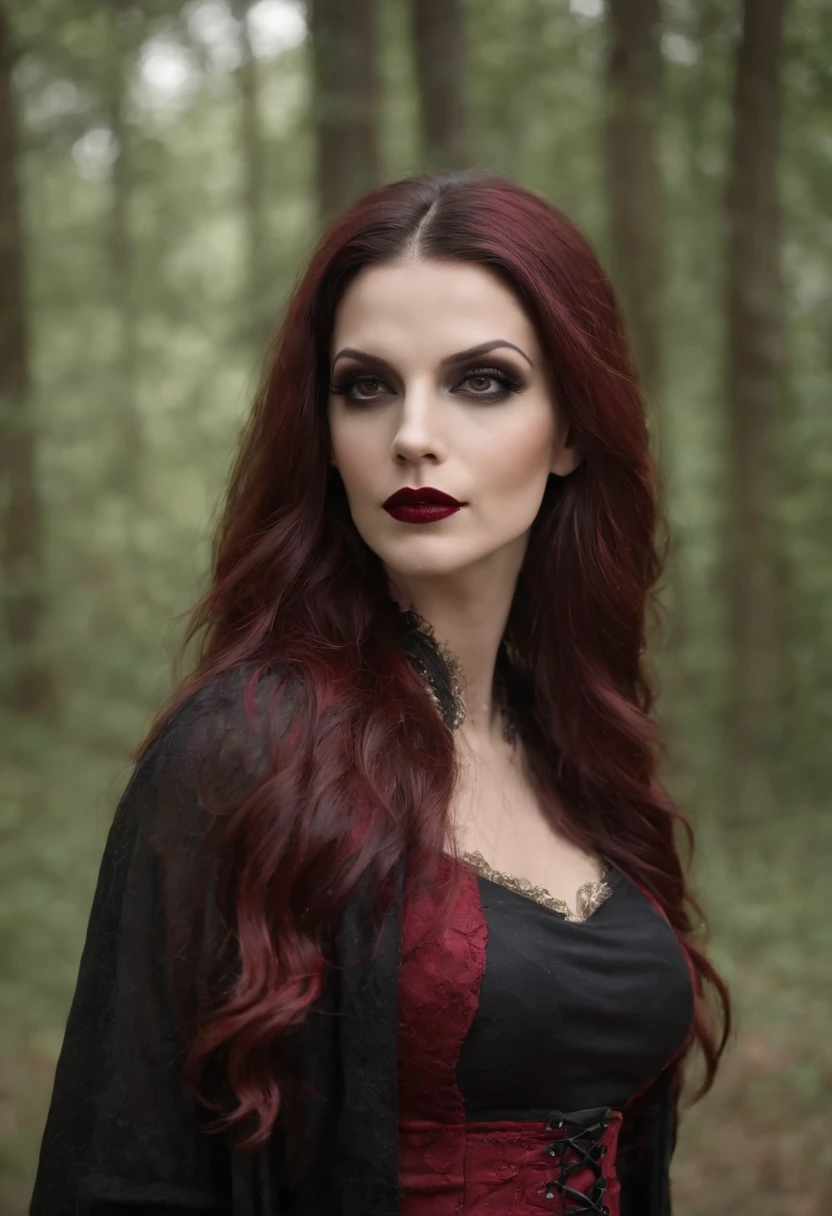 mulher com cabelo preto e batom vermelho posando para uma foto, beautiful scary female vampire, Retrato do vampiro bonito, beautiful female vampire, rainha feminina vampira bonita, vampiro mulher, Retrato de uma senhora vampira, rainha vampira bonita, female vampire, Carmilla Vampiro, vampiro, vampiro assustador, retrato do vampiro, moda vampiro, com presas, presas de vampiro