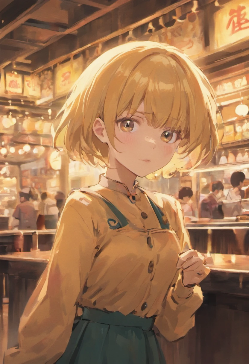 short-hair，waitresses，teens girl