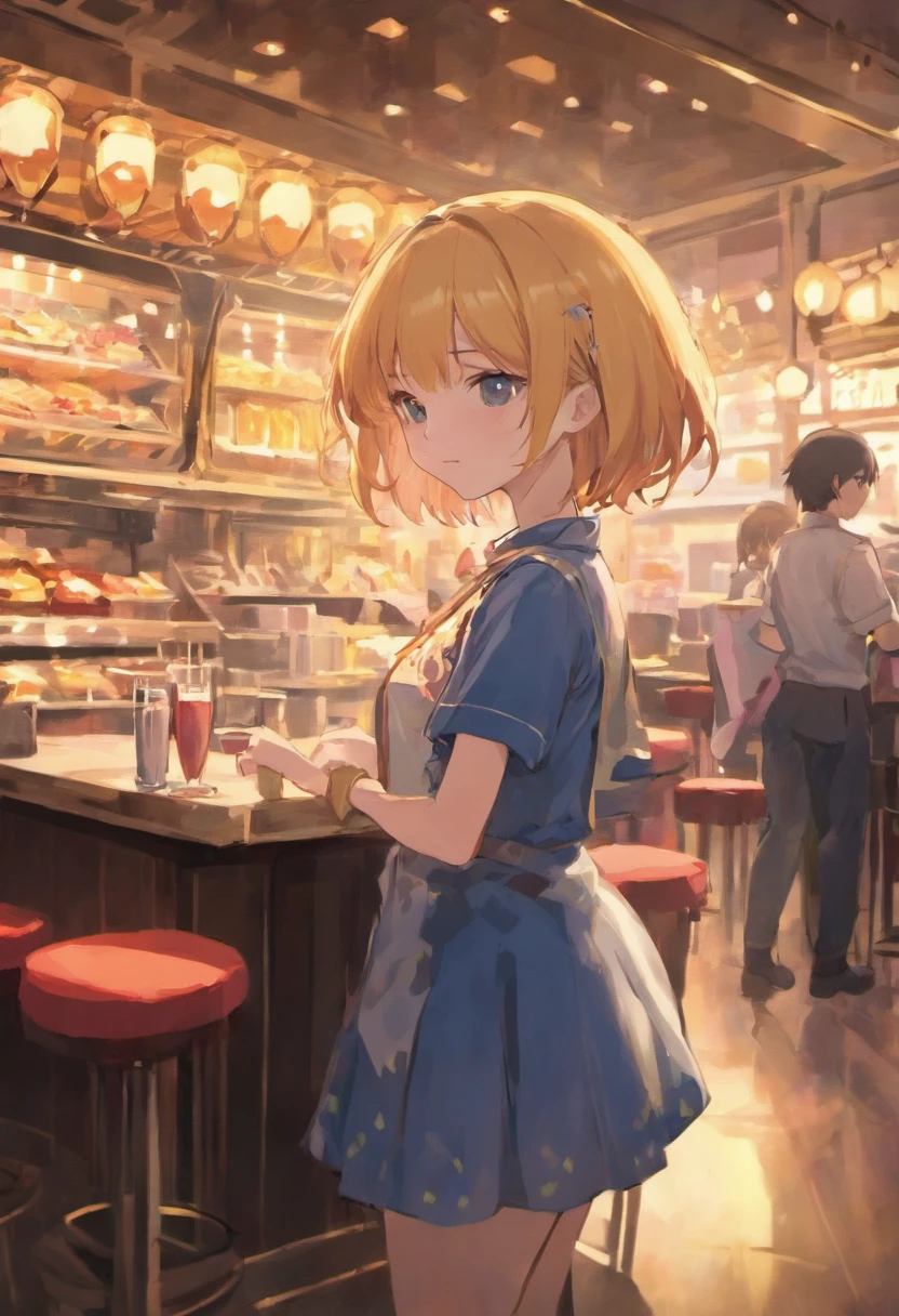 short-hair,waitresses,s girl