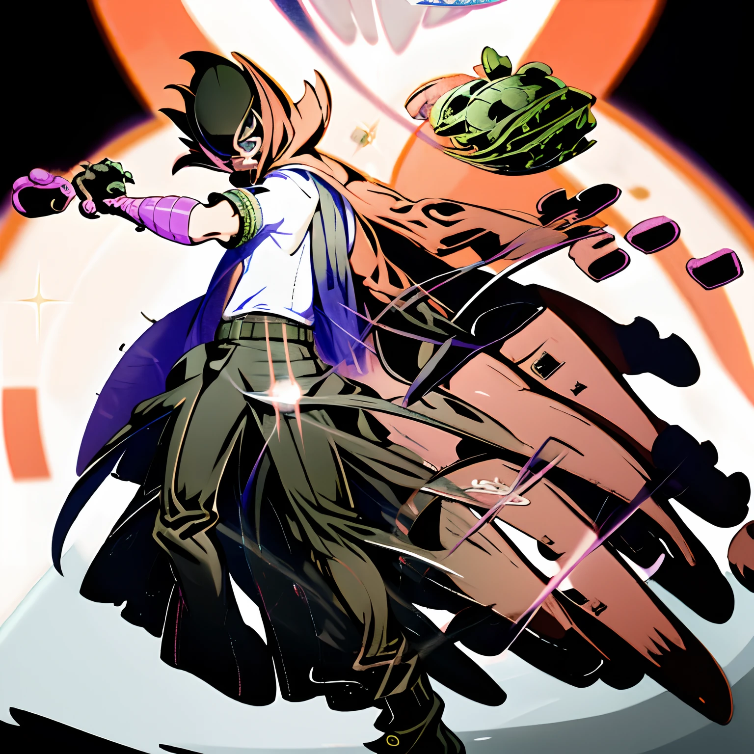 ,((masterpiece: 1.2)),ultra-detailed, ultra high res, high quality, 4K, solo, 1boy ,extreamly delicate and beautiful,illustration,masterpiece,(illustration),(highres),digimon,bancholilymon,fullbody, as a Male ,attacking , dynamic pose