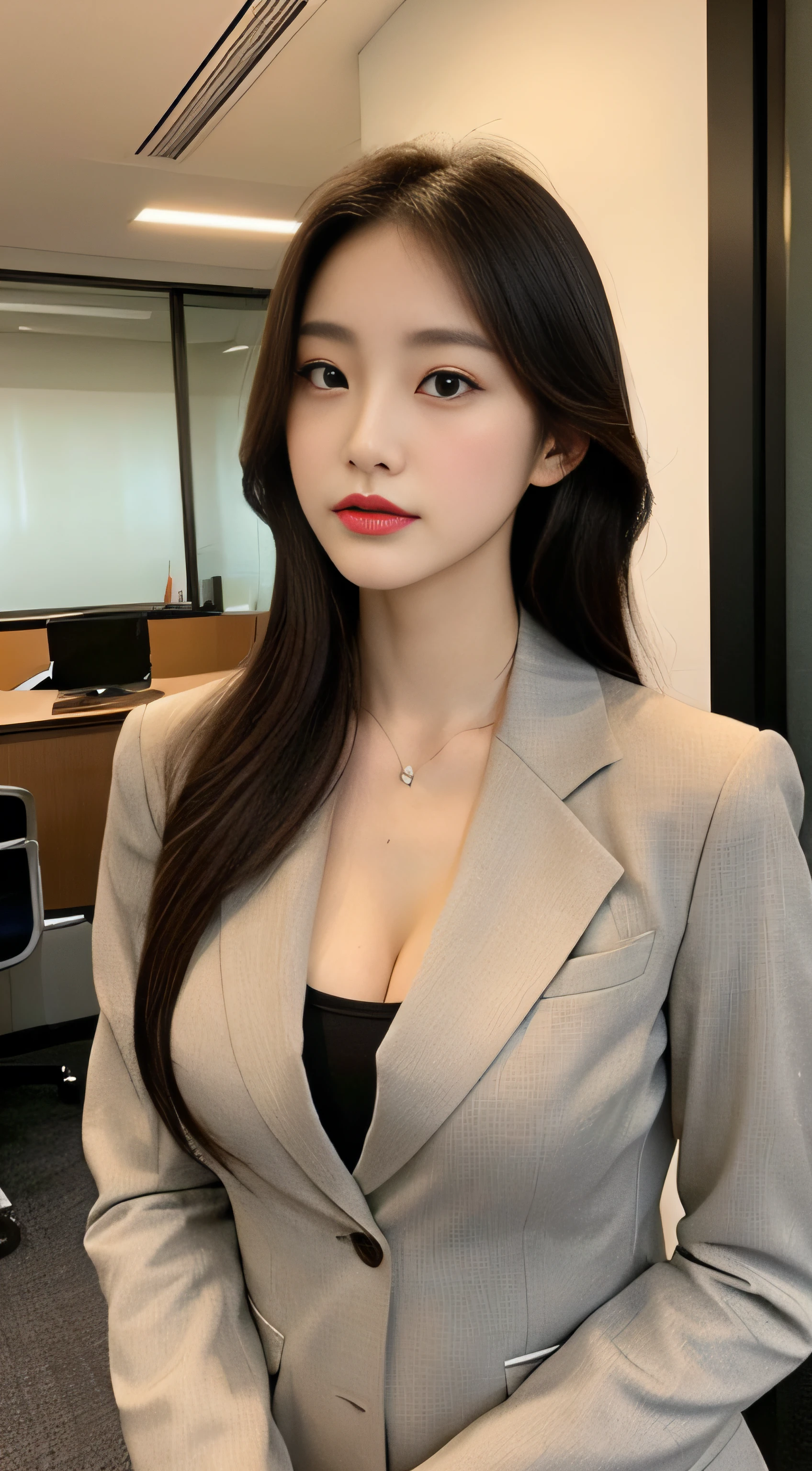 Tall and slender beauty、Beauty in suits、Colossal tits、undershirt、Cool beauty、Career woman、Japan beauties、modeled、office room，janelas