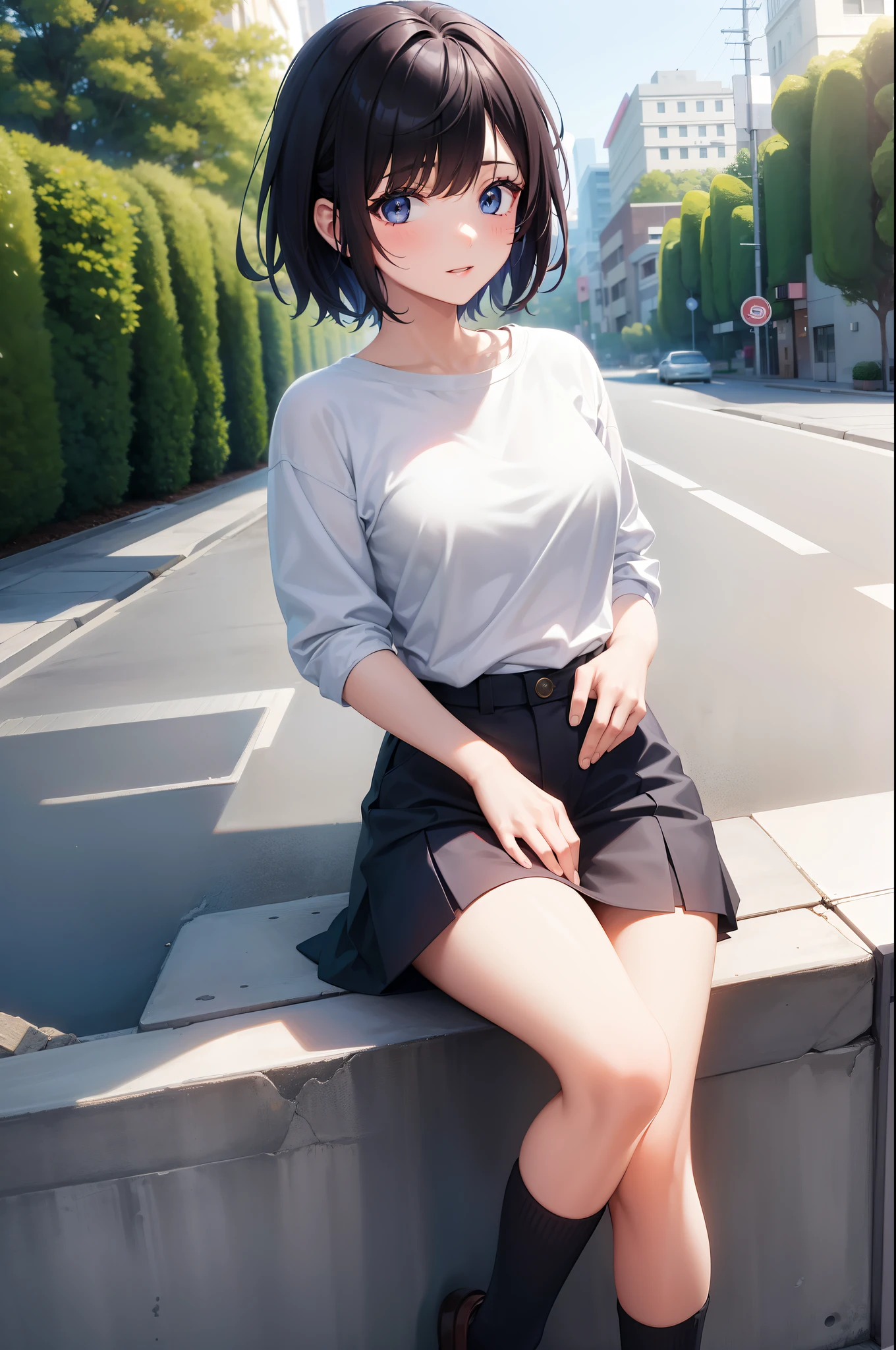 girl with　20yr old　short-cut　8ｋillustratio