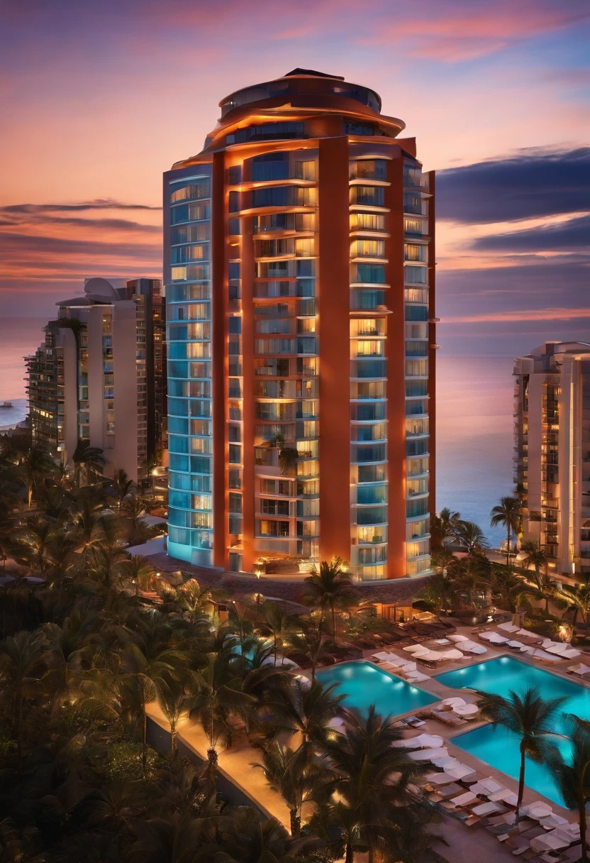Seaside architecture，high rise，Luxury，high-class