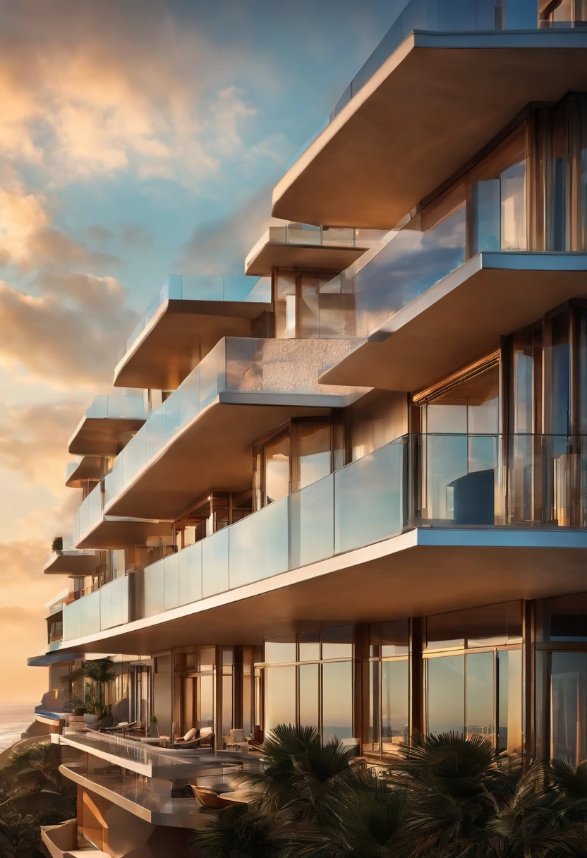 Seaside architecture，high rise，Luxury，high-class