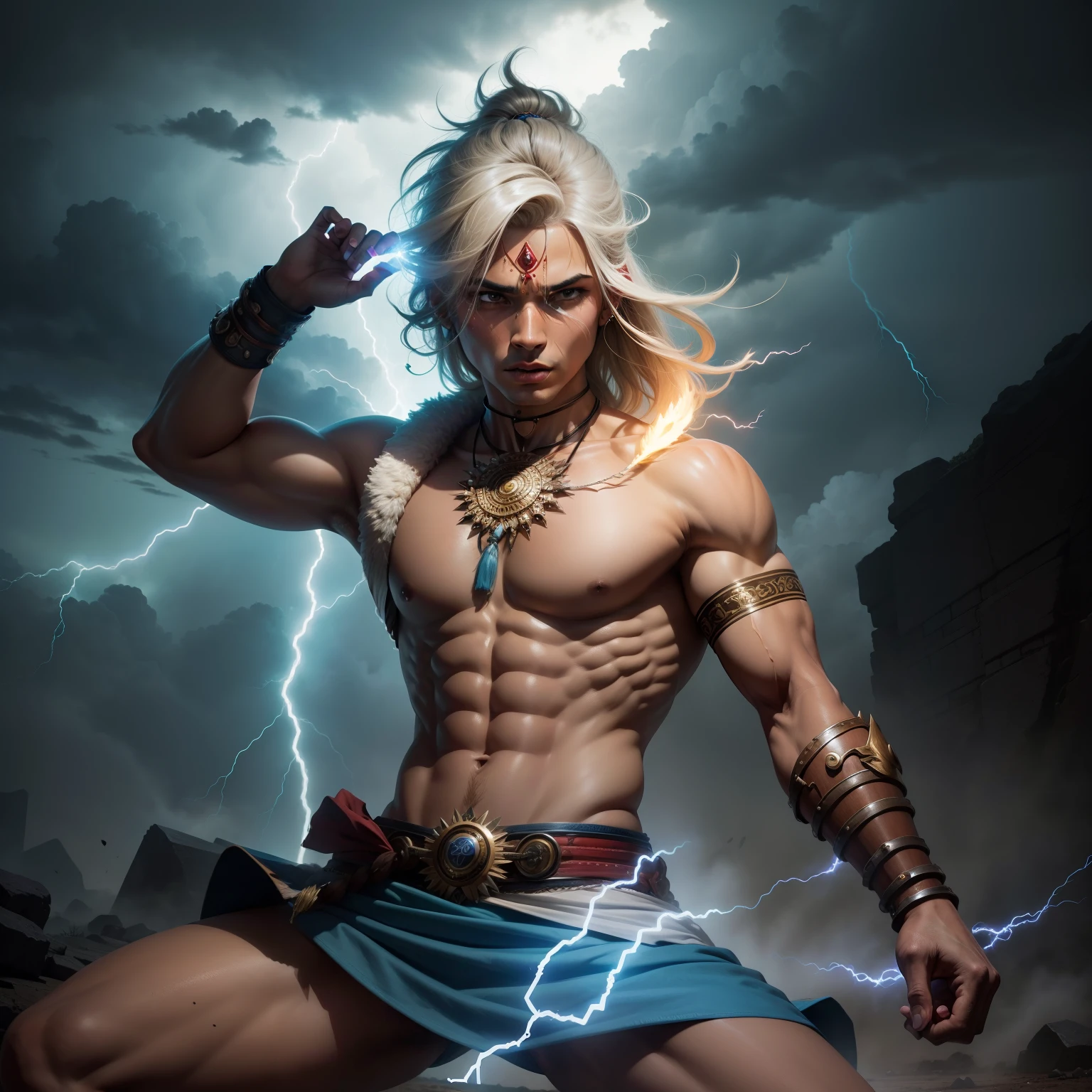 Indian with lightning powers